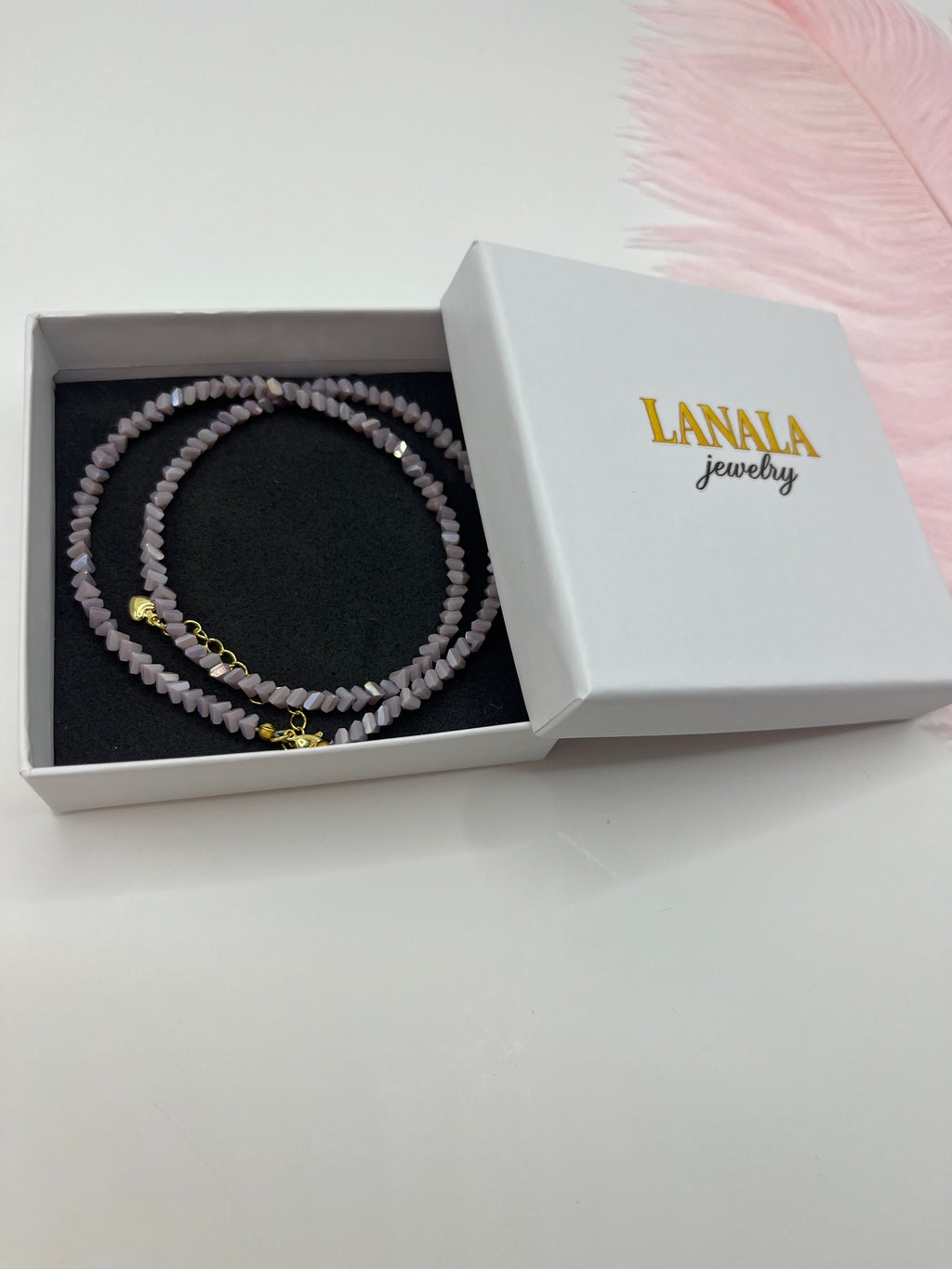 Delicate Crystal Choker Necklace – 4 Colors | Faceted Jewelry Crystal Beads | 18K Gold Plated Brass Chain |
