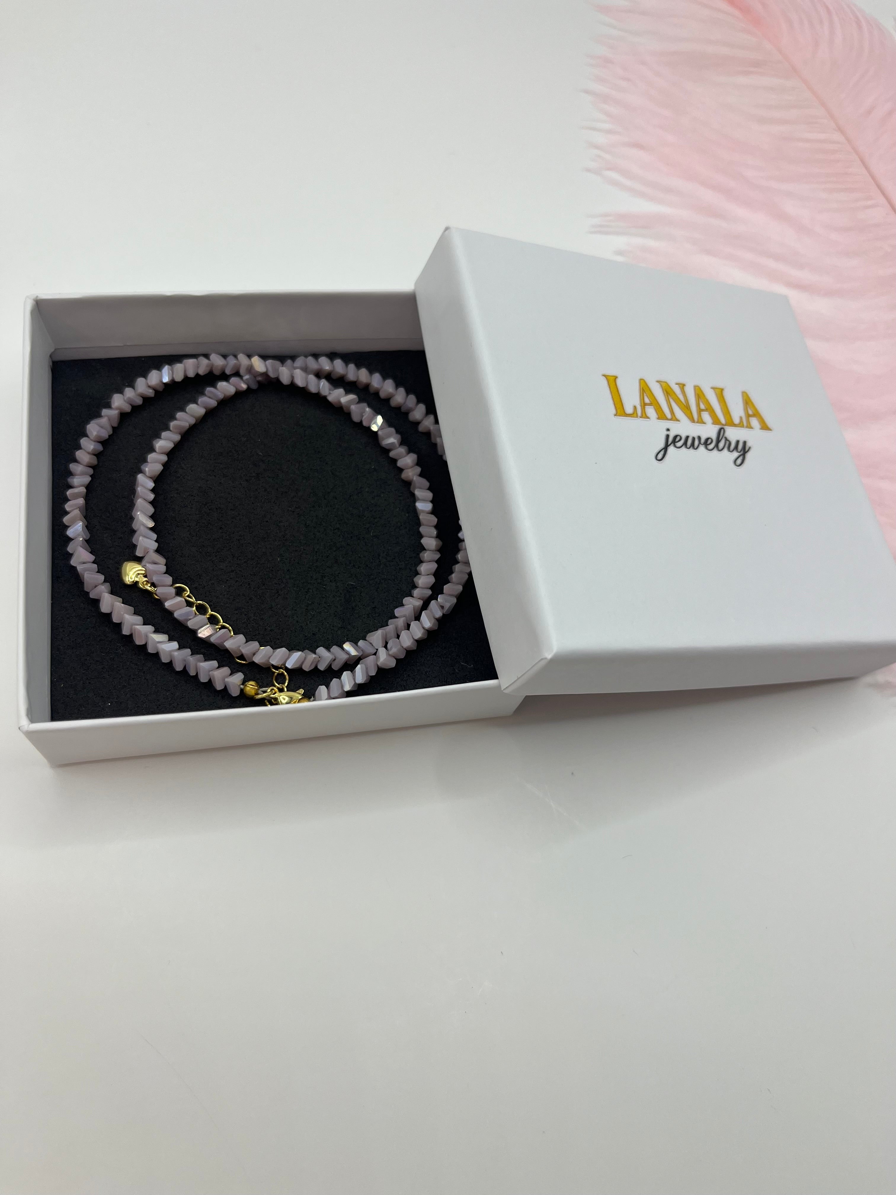 Delicate Crystal Choker Necklace – 4 Colors | Faceted Jewelry Crystal Beads | 18K Gold Plated Brass Chain |