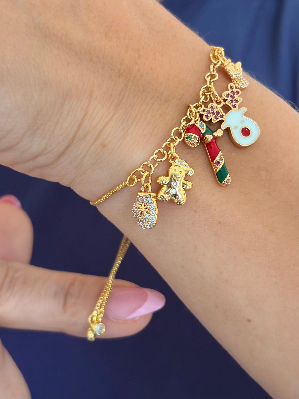 Christmas bracelet with slider chain