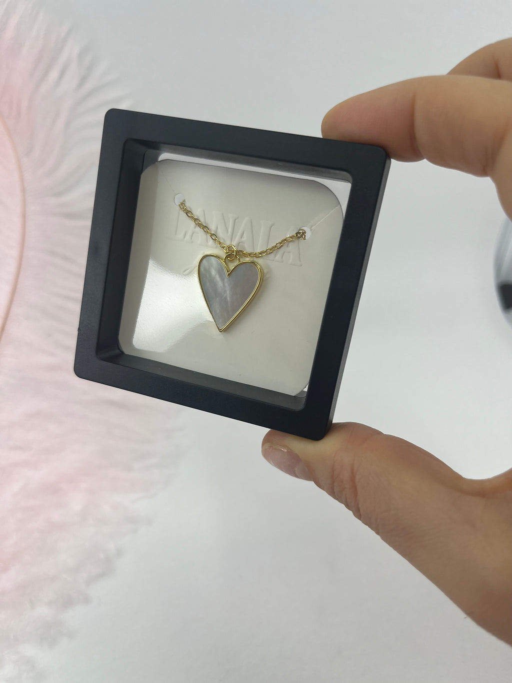 Heart Shell Necklace, Real 16K Gold Plated