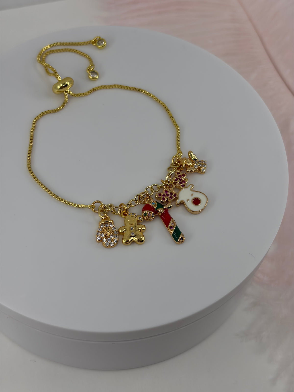 Christmas bracelet with slider chain
