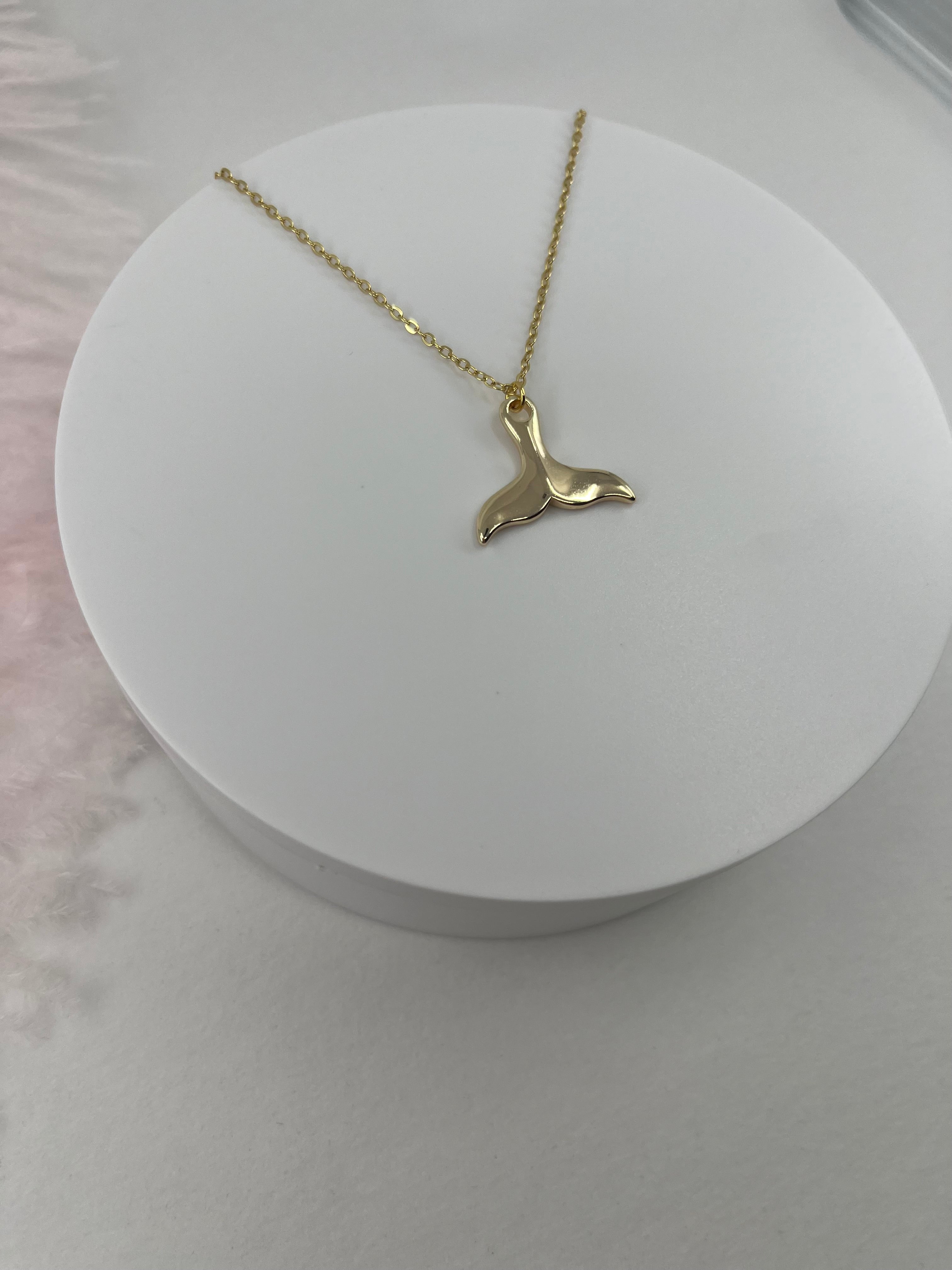 Mermaid tail Choker Necklace, Real 18K Gold Plated