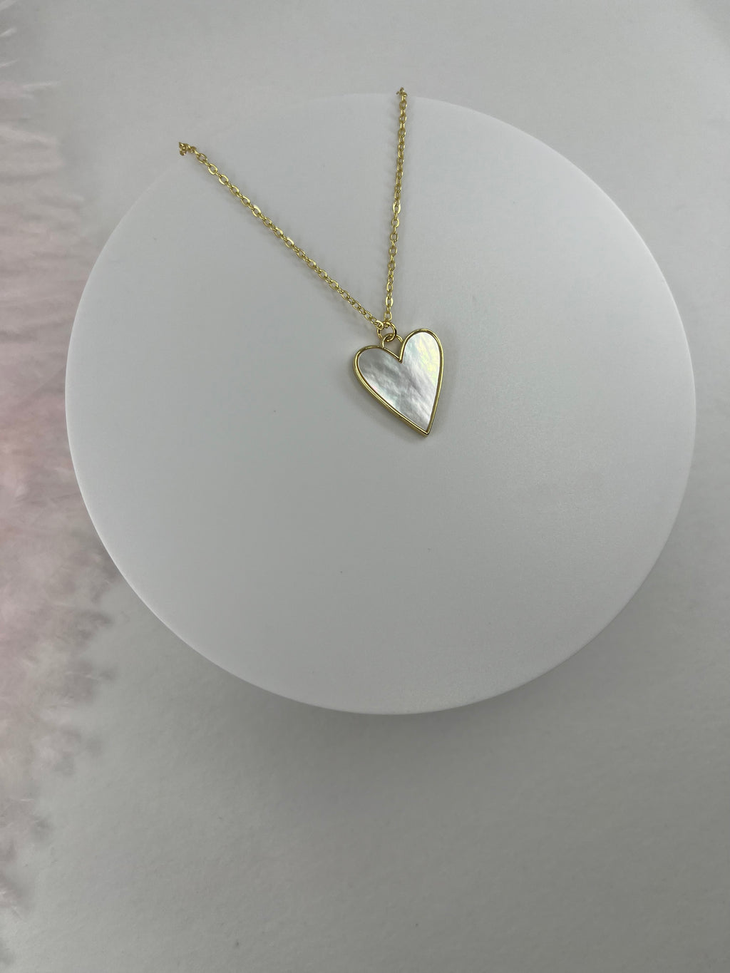 Heart Shell Necklace, Real 16K Gold Plated