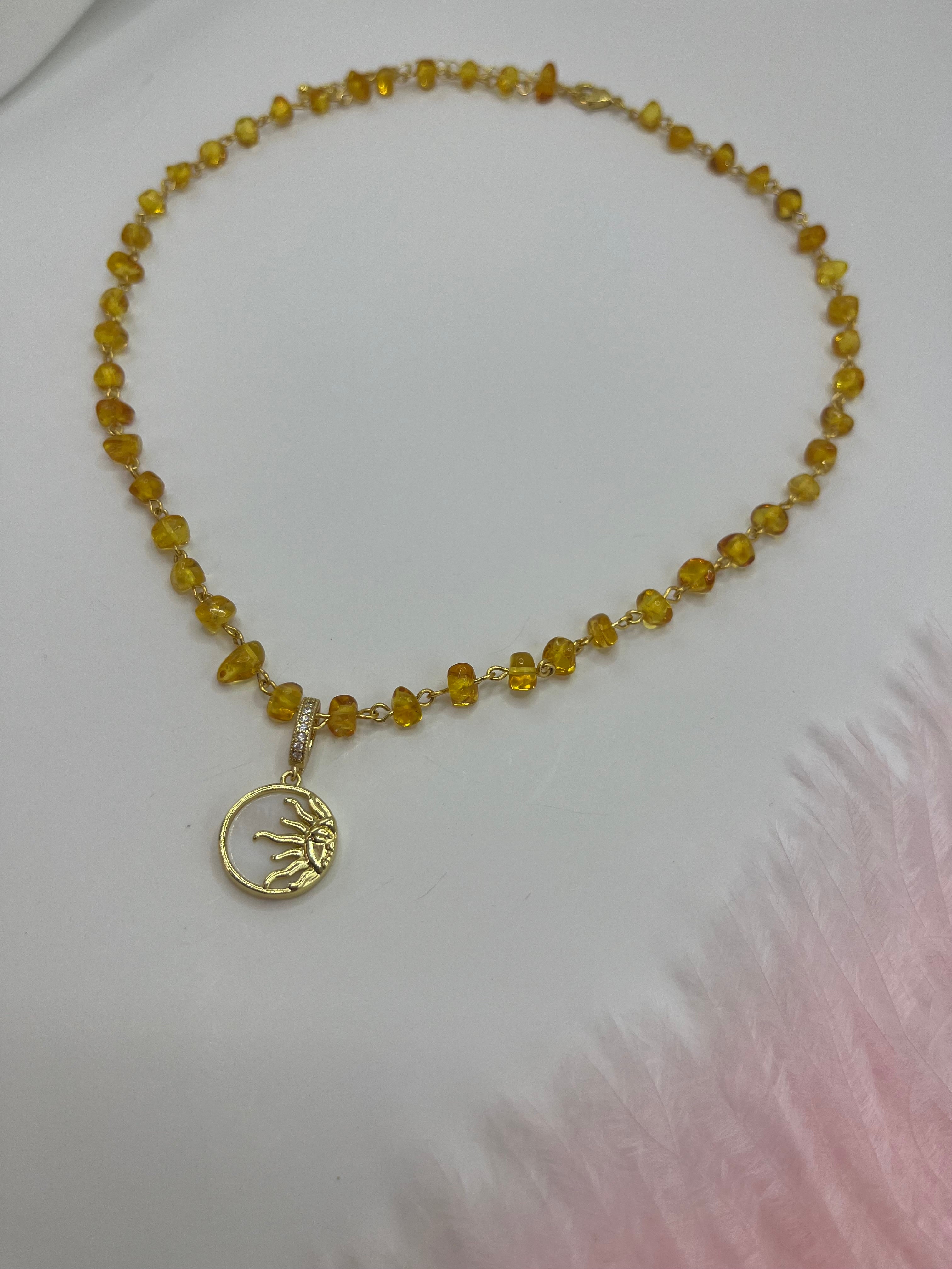 Natural Amber 3-in-1 Necklace – Convertible Design