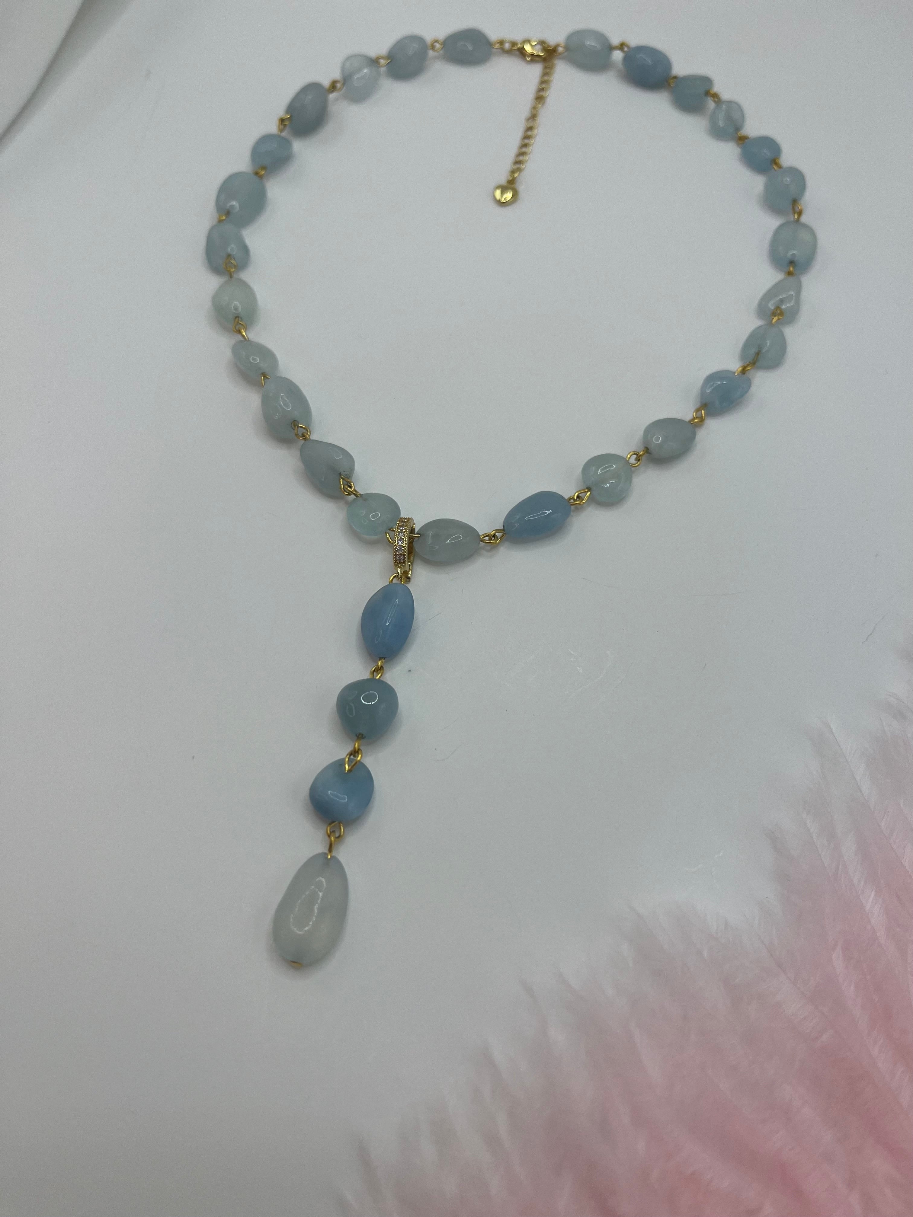 Aquamarine 3-in-1 Necklace – Convertible Design