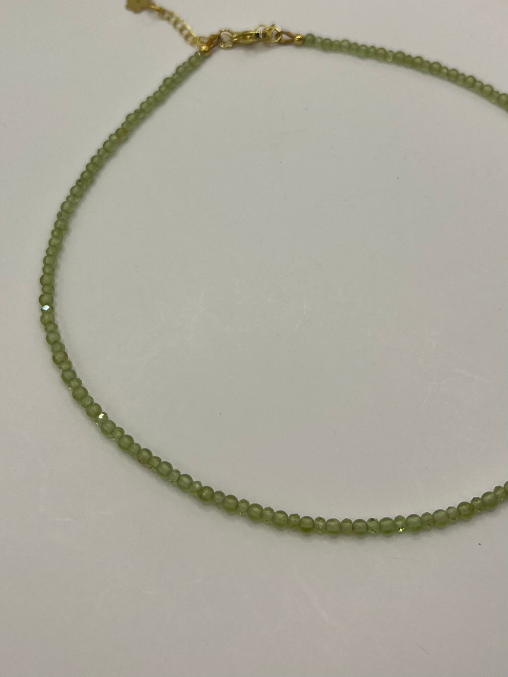 Peridot Necklace: 18K Gold Plated clasp
