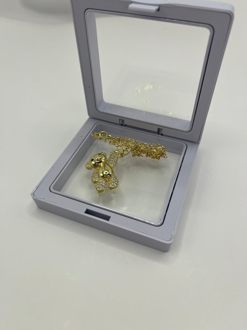 Teddy Bear Necklace, pendant  Real 16K Gold Plated