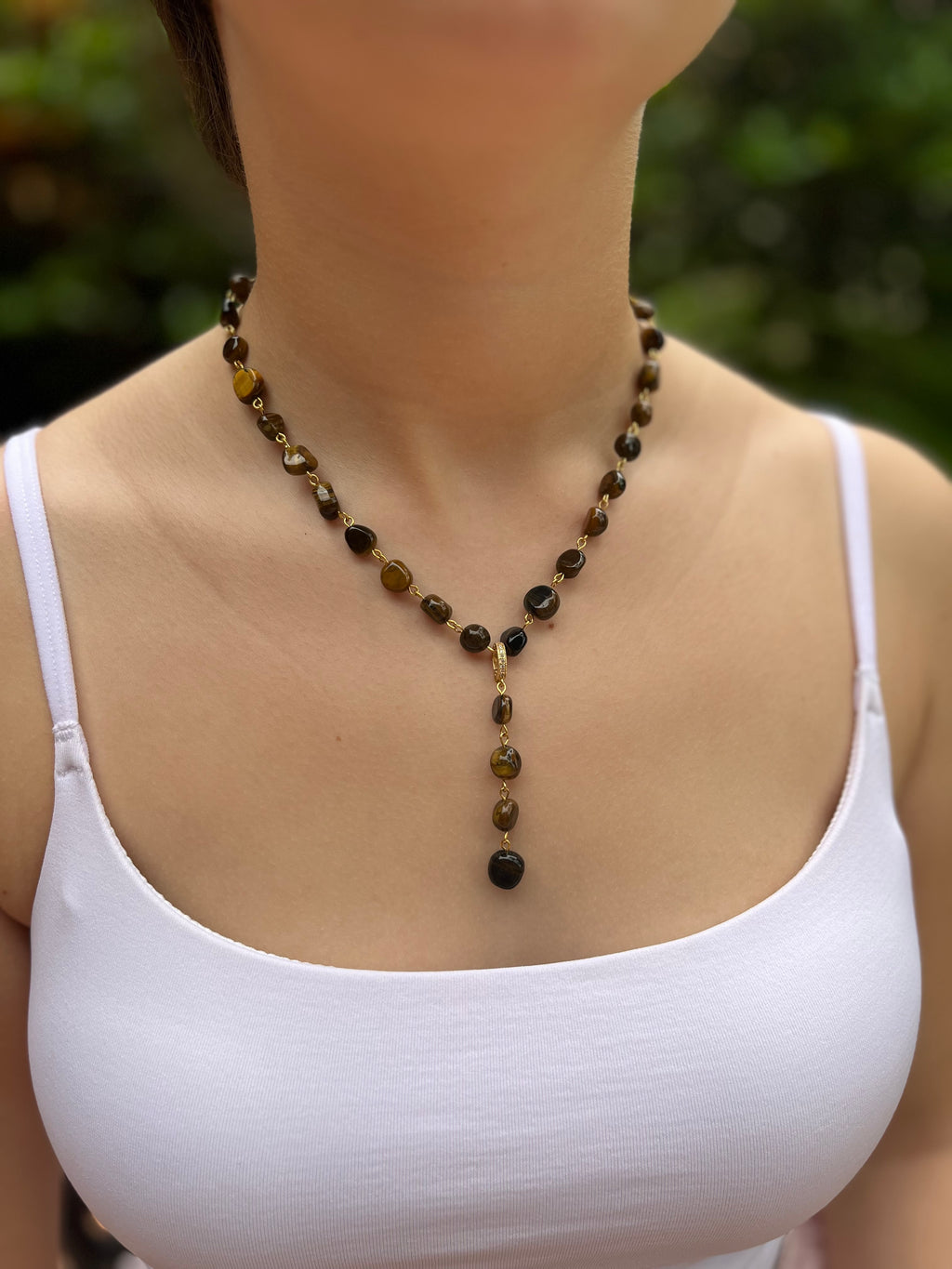 Natural Tiger Eye 3-in-1 Necklace – Transformable Design