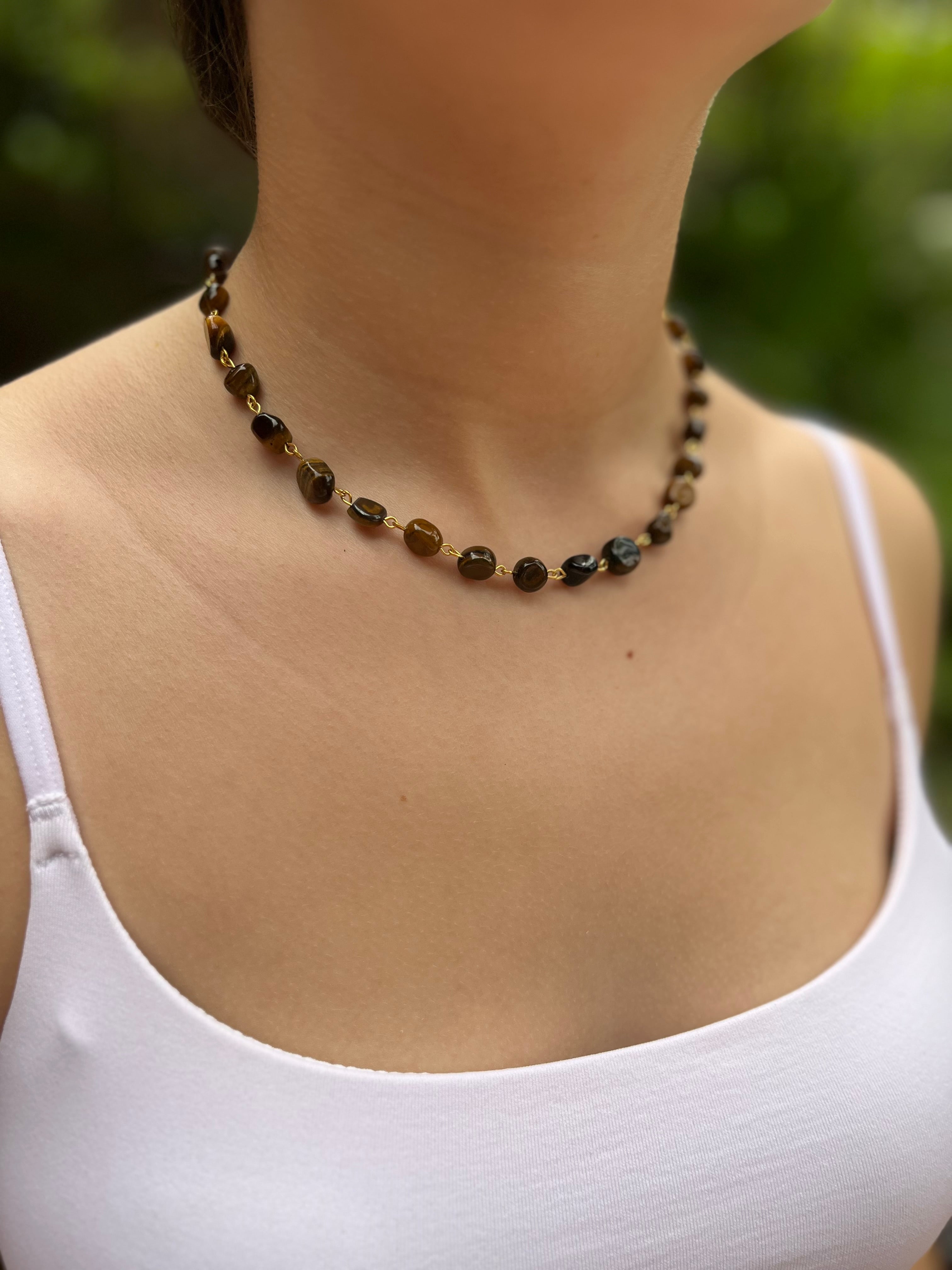 Natural Tiger Eye 3-in-1 Necklace – Transformable Design