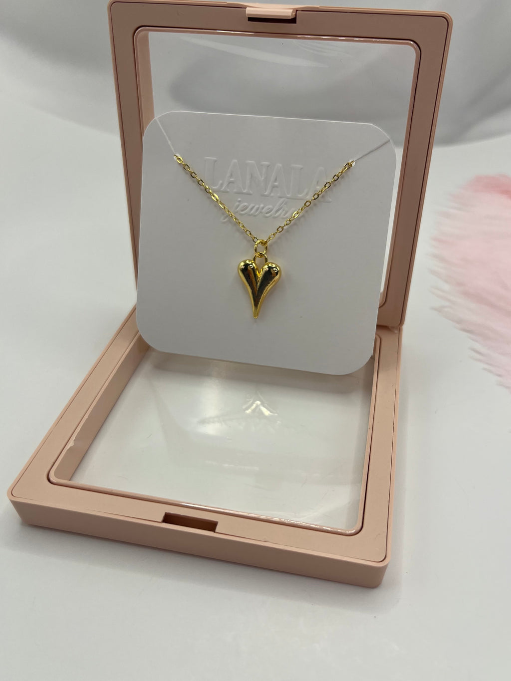 Heart Necklace, Real 18K Gold Plated
