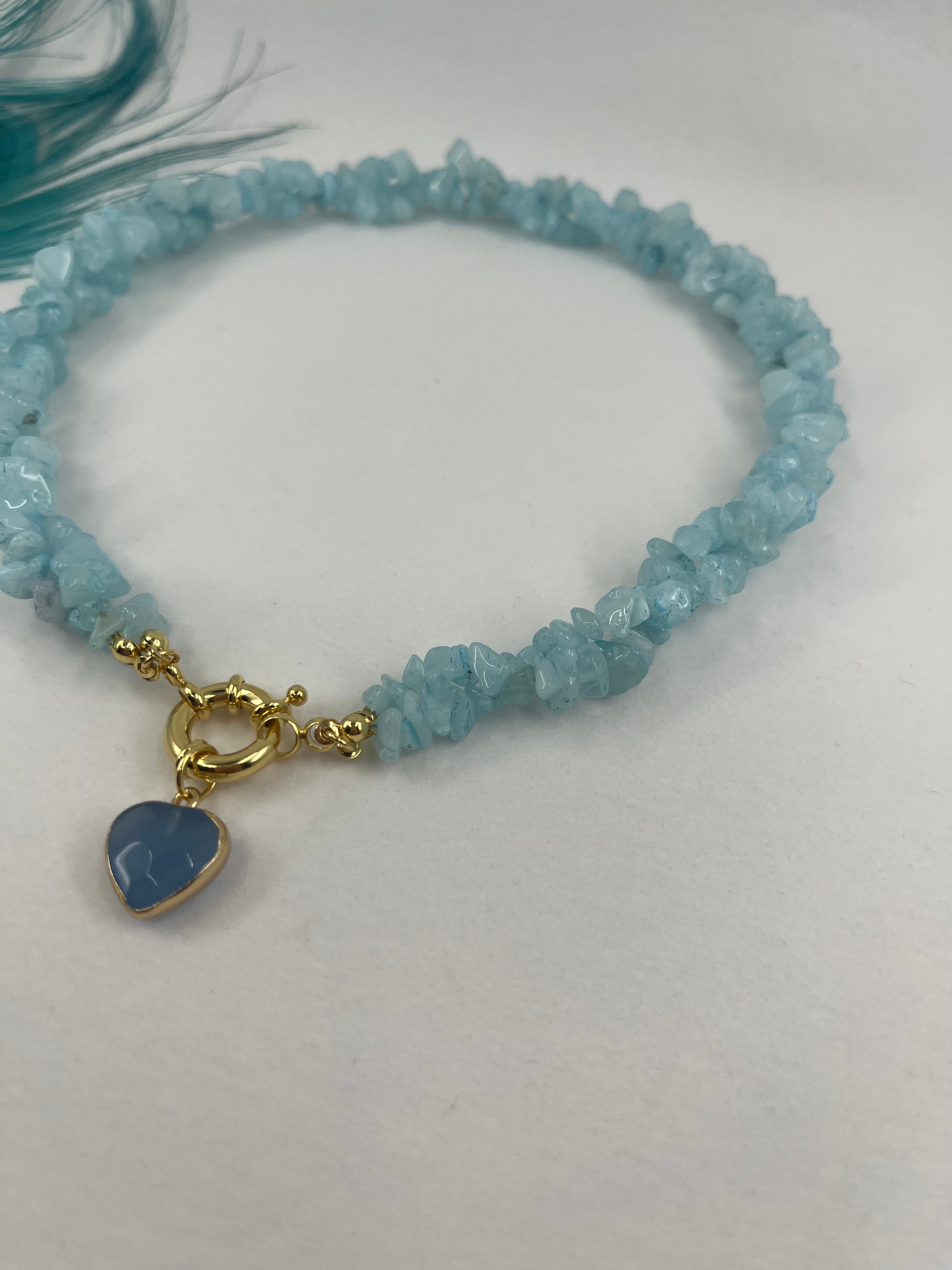 Natural Jade Necklace with Jade heart pendant