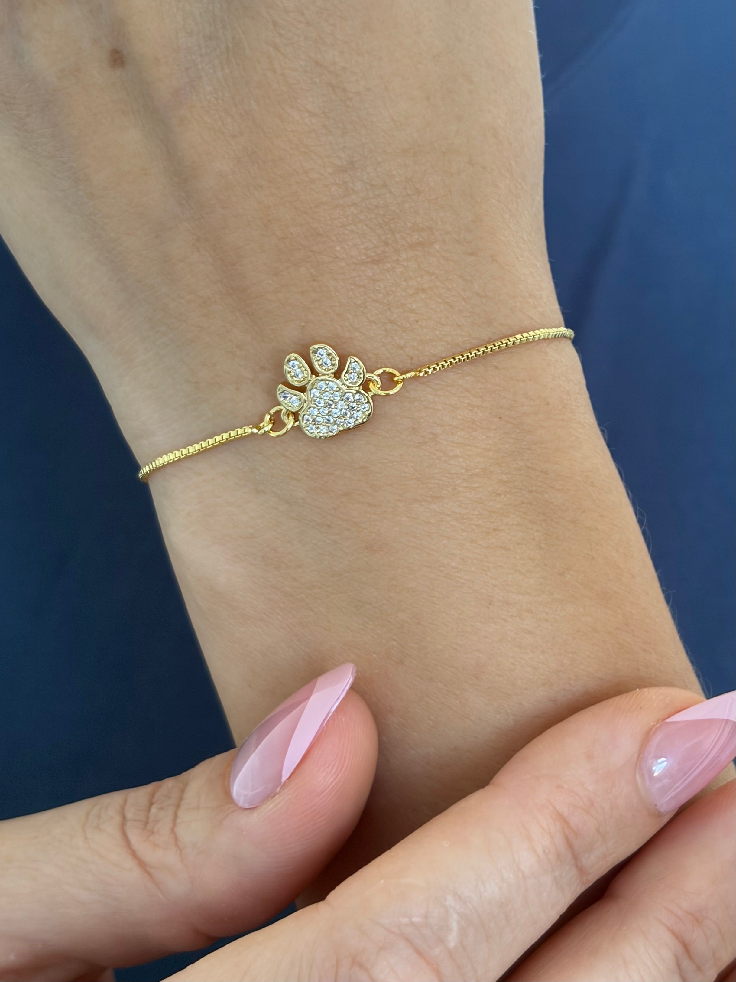 Pet bracelet with slider chain
