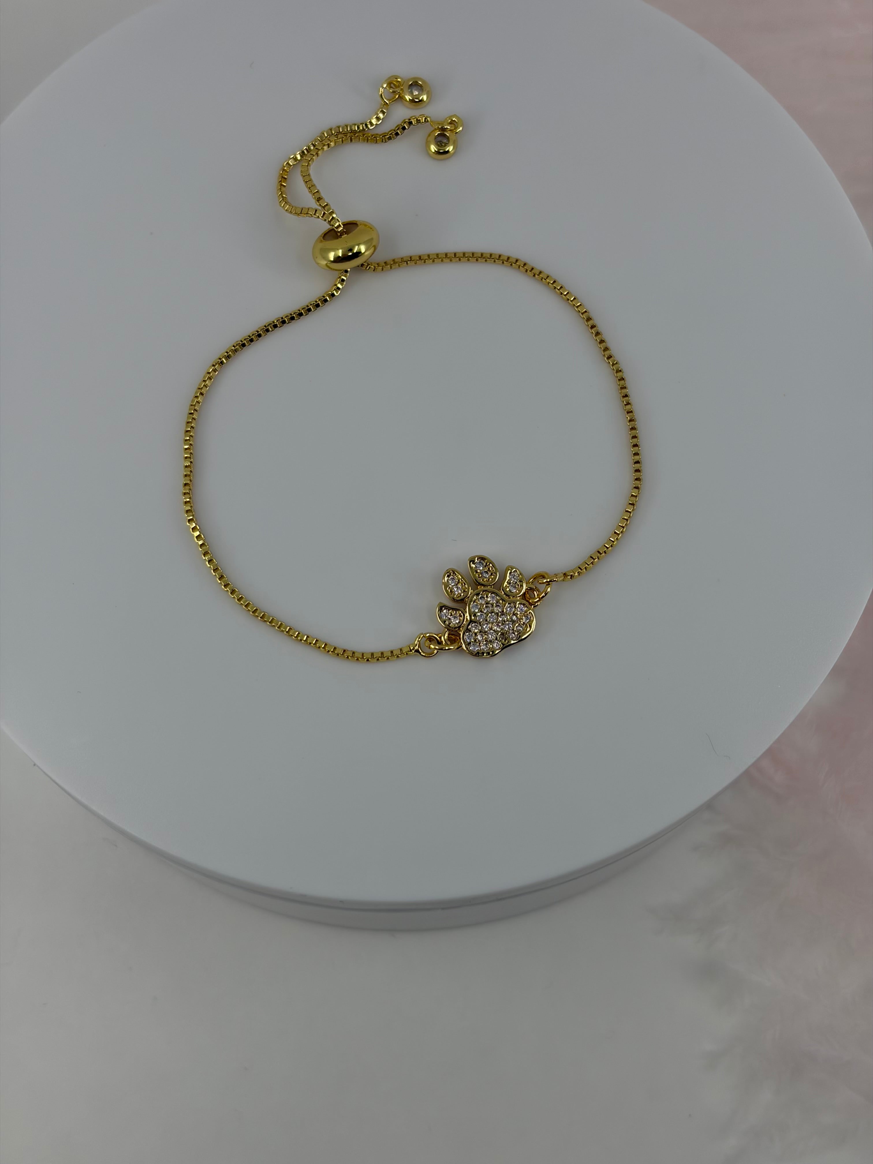 Pet bracelet with slider chain
