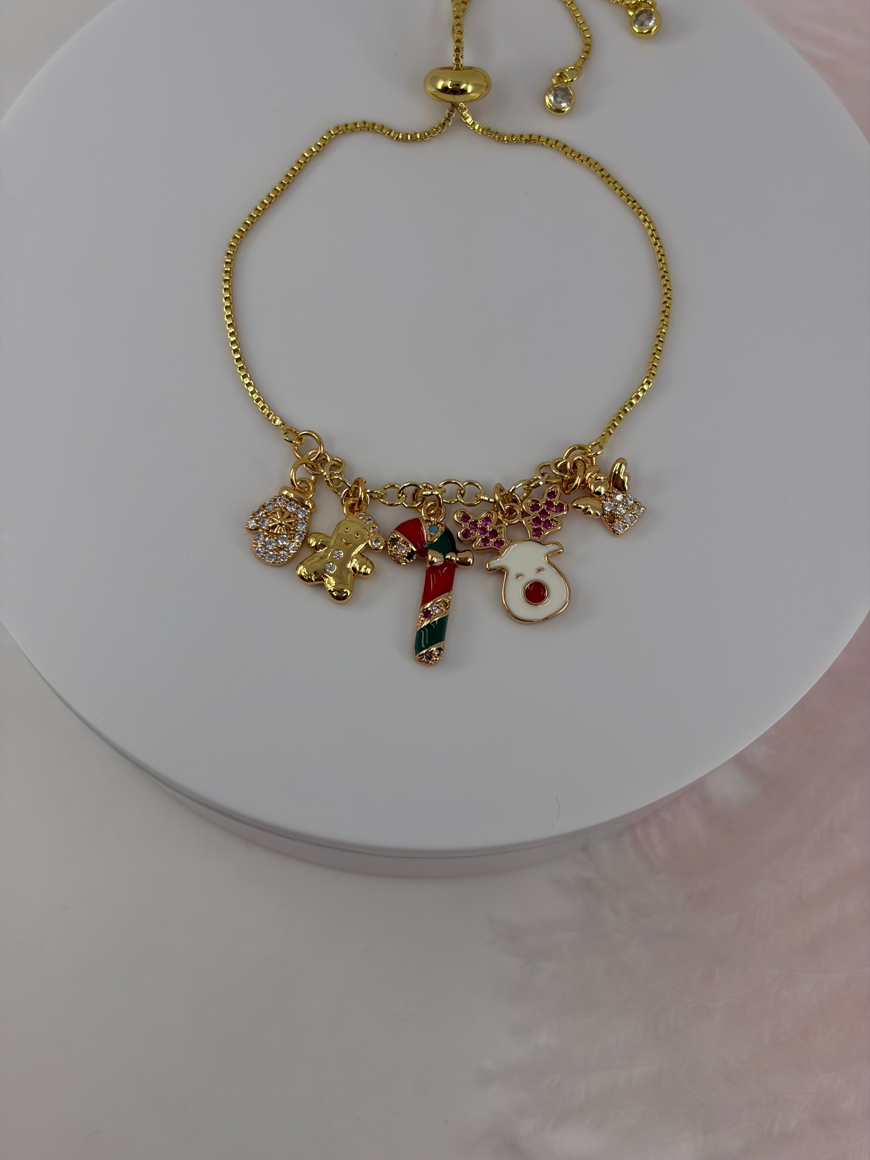 Christmas bracelet with slider chain