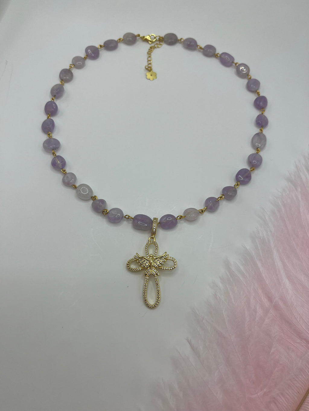 Amethyst 3-in-1 Necklace – Convertible Design, light lilac