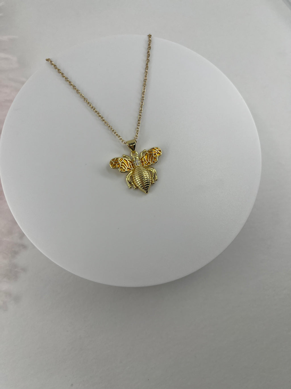 Bee choker necklace, 18k gold plated