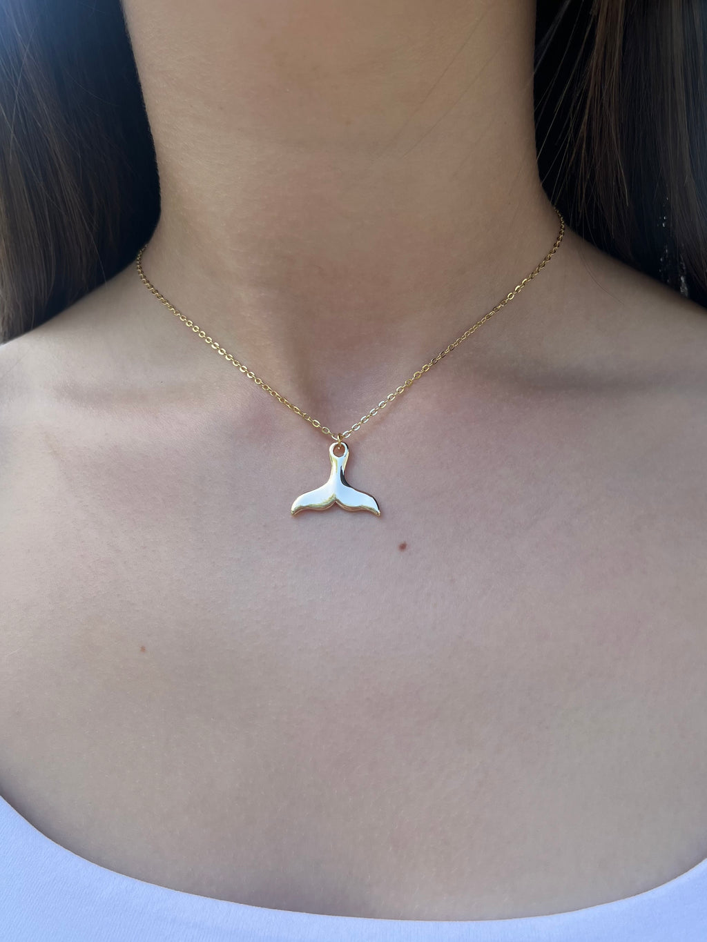 Mermaid tail Choker Necklace, Real 18K Gold Plated