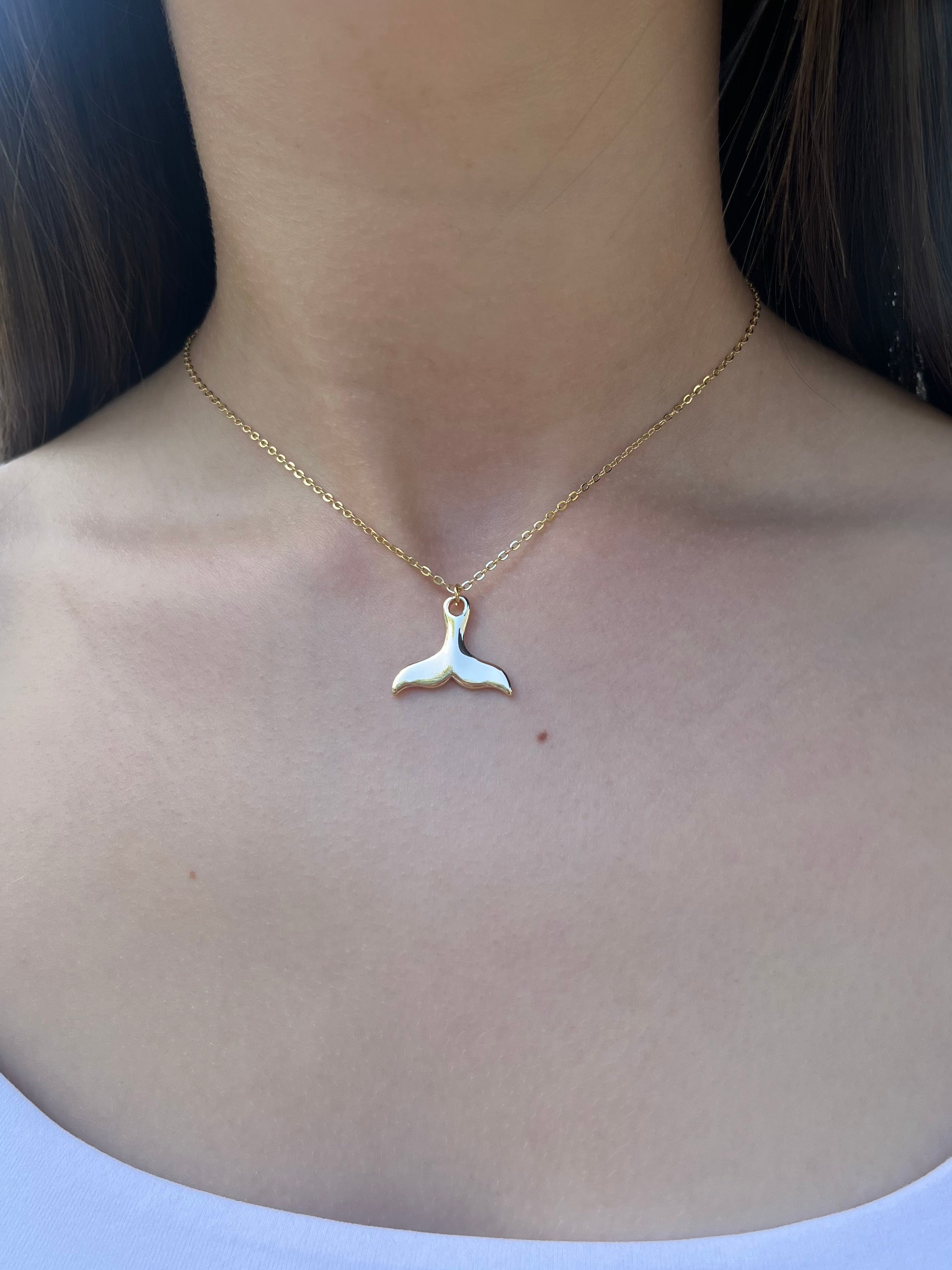 Mermaid tail Choker Necklace, Real 18K Gold Plated