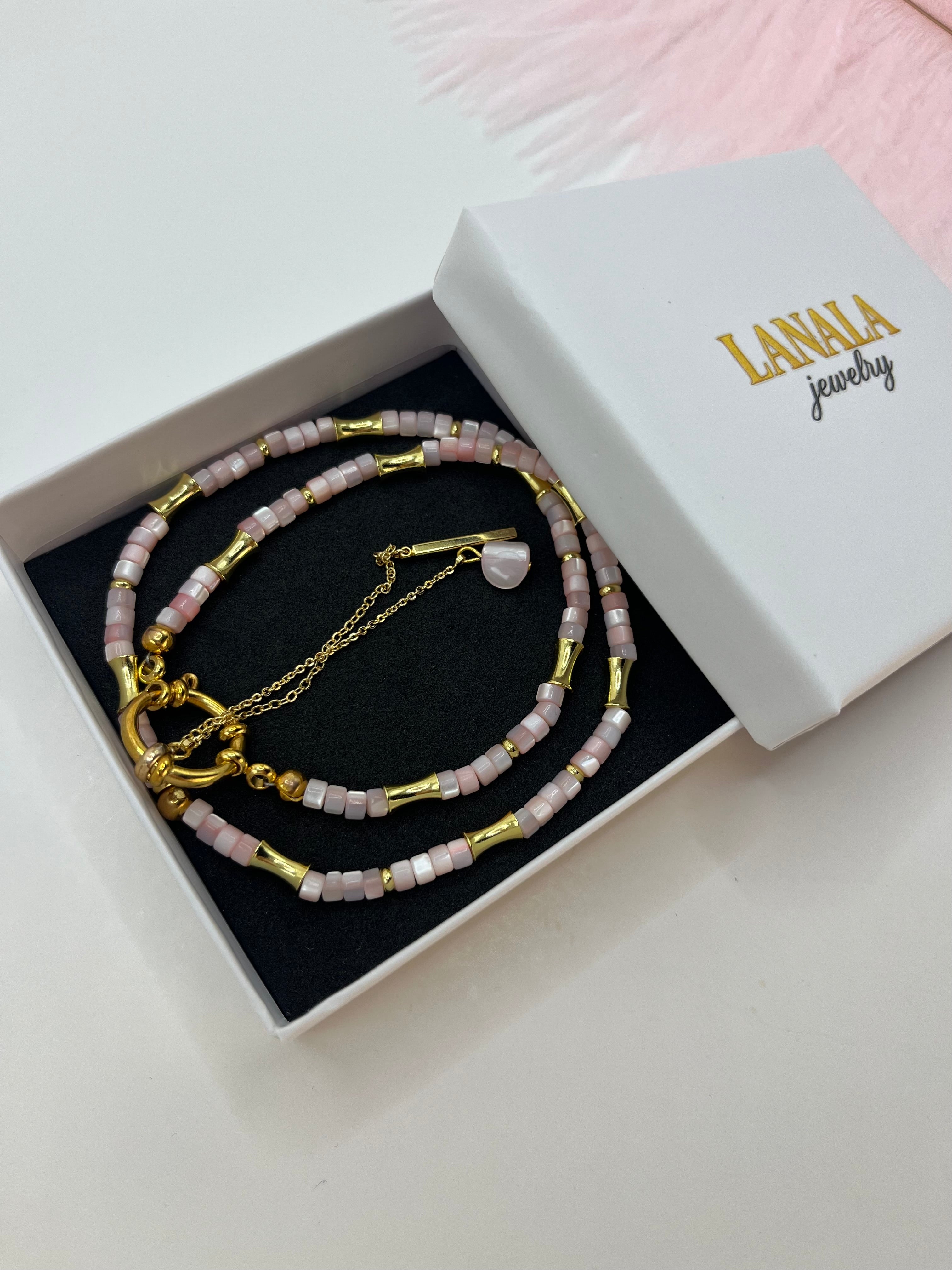 Pink Shell Y-Necklace