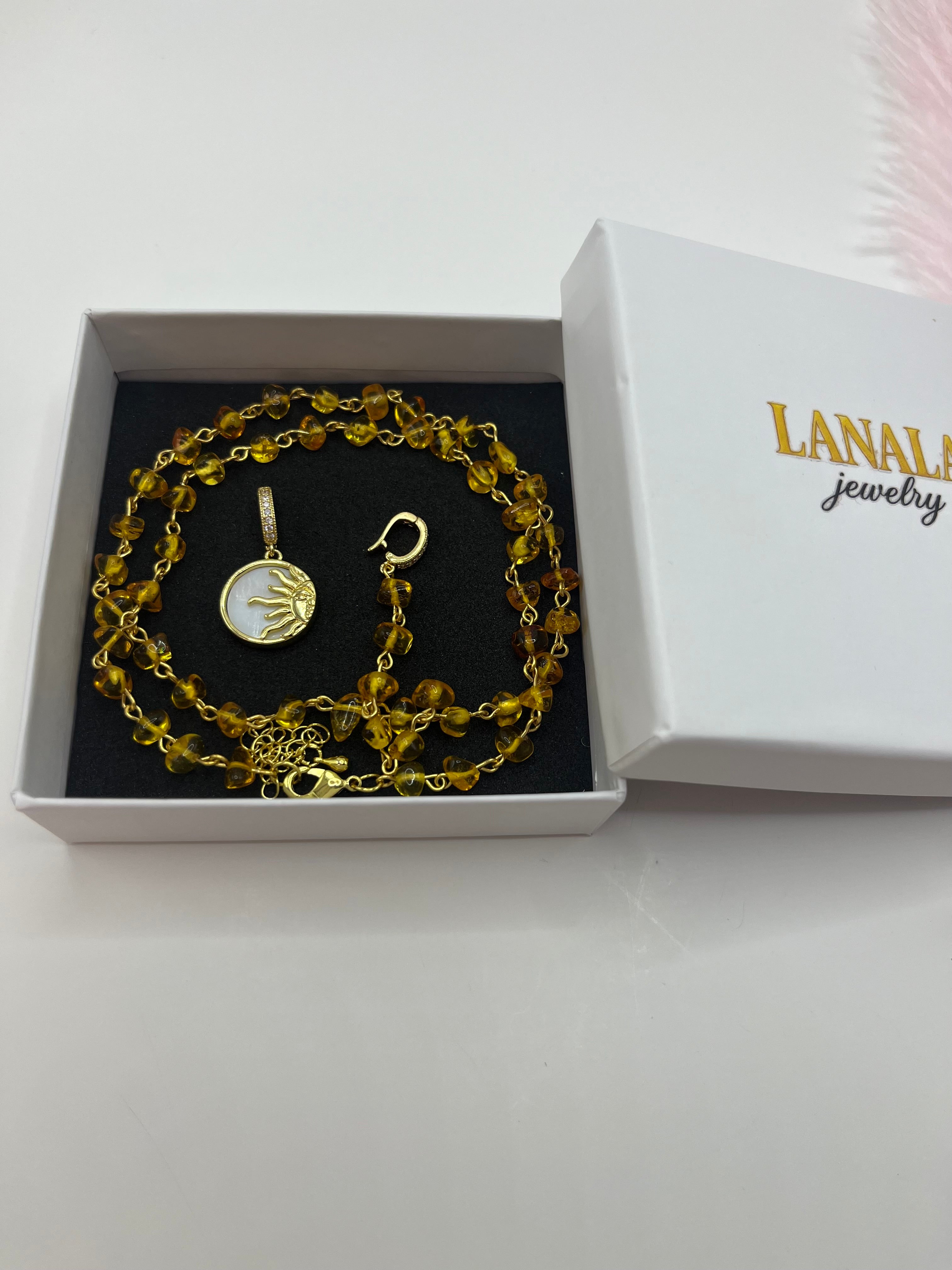 Natural Amber 3-in-1 Necklace – Convertible Design