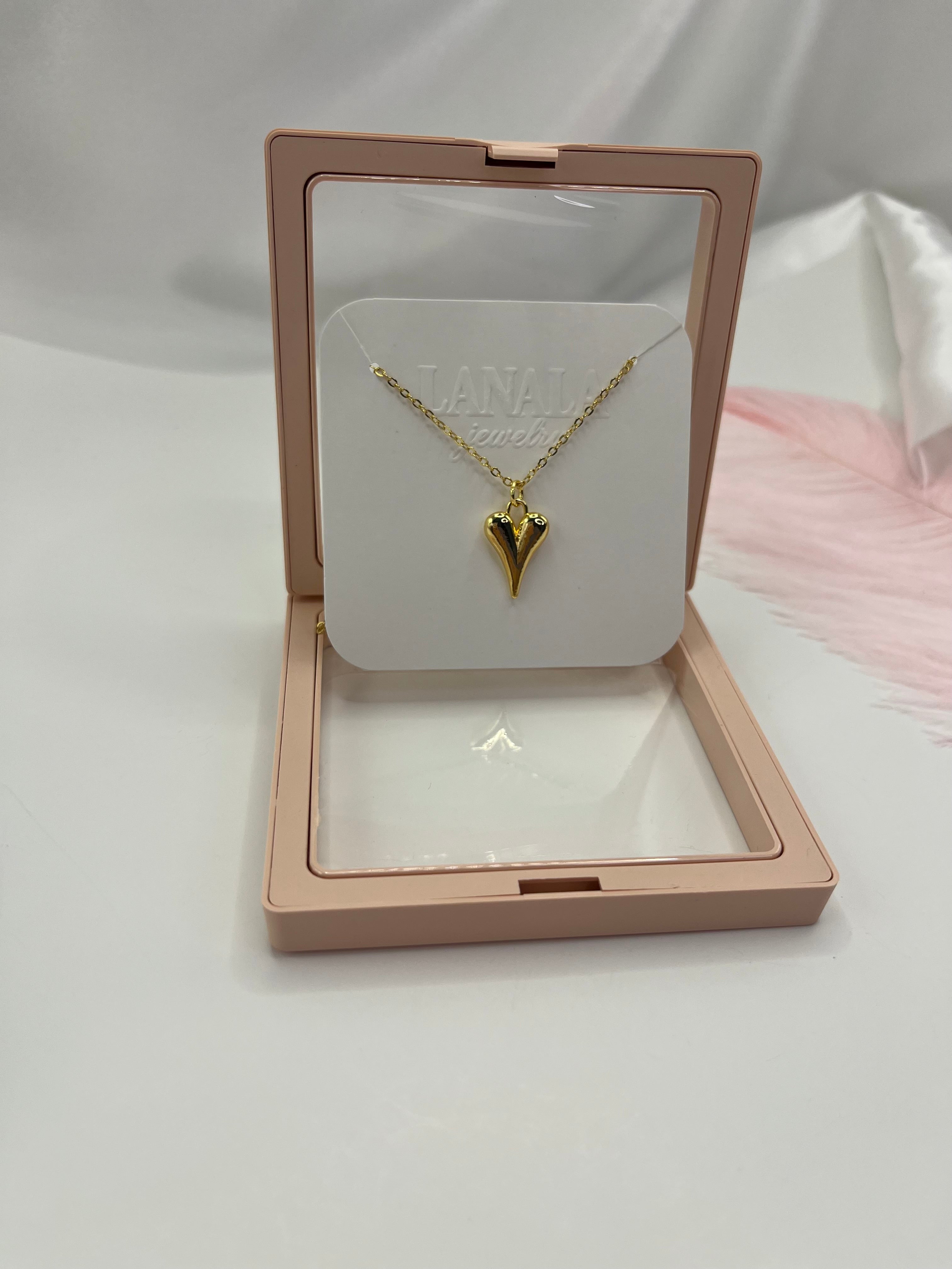 Heart Necklace, Real 18K Gold Plated