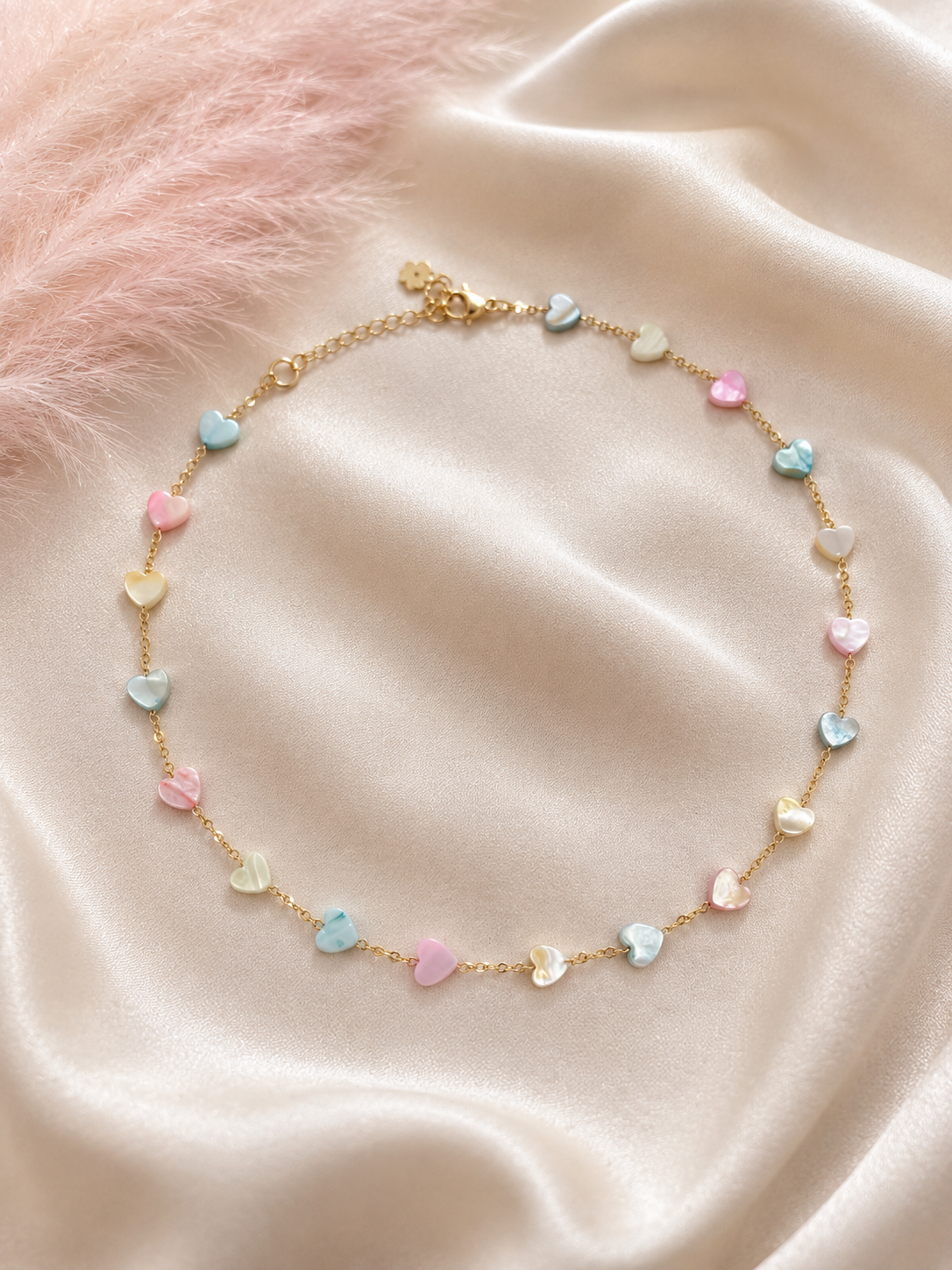 Natural Shell and Pearl Choker Necklace