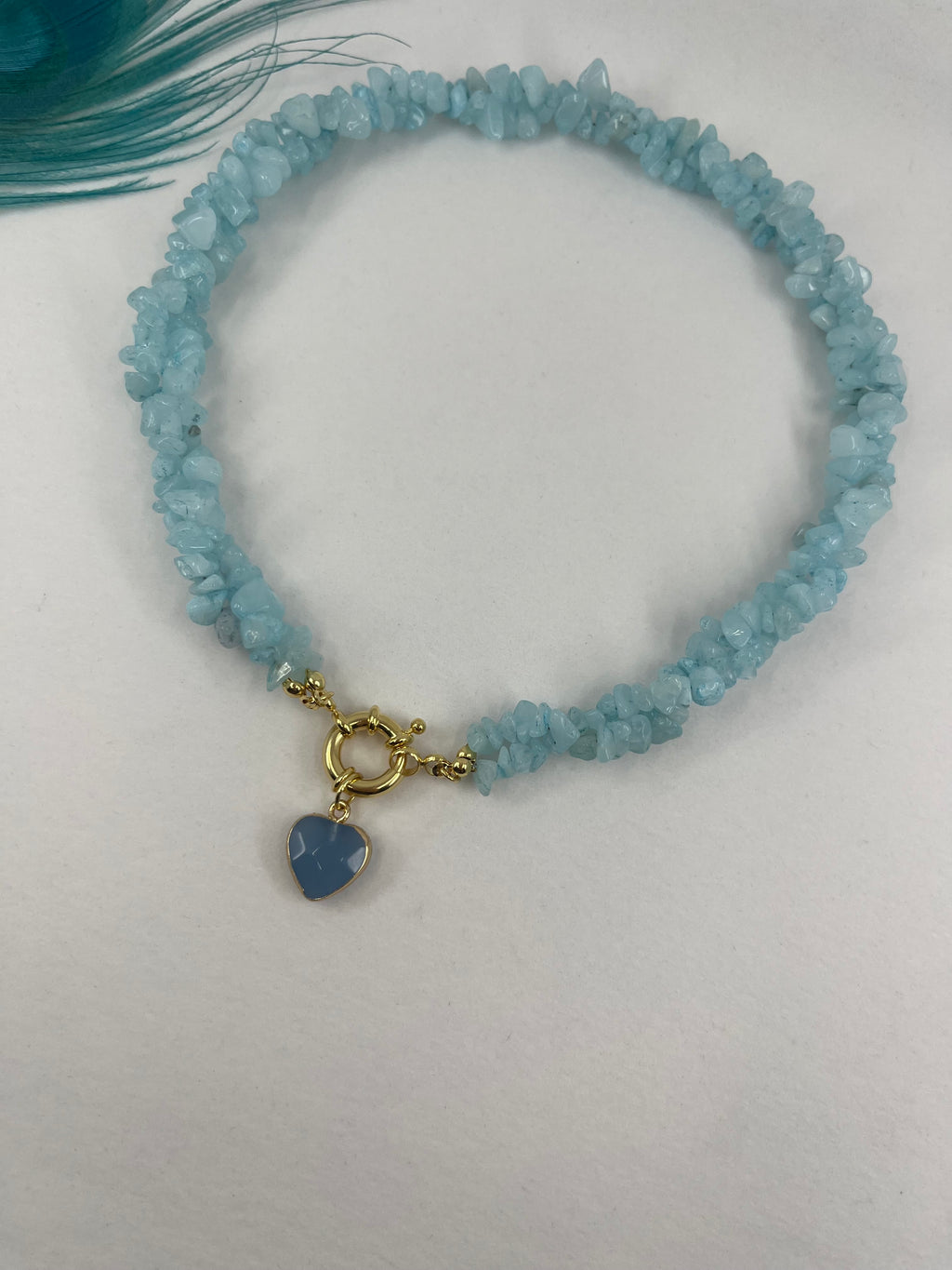 Natural Jade Necklace with Jade heart pendant