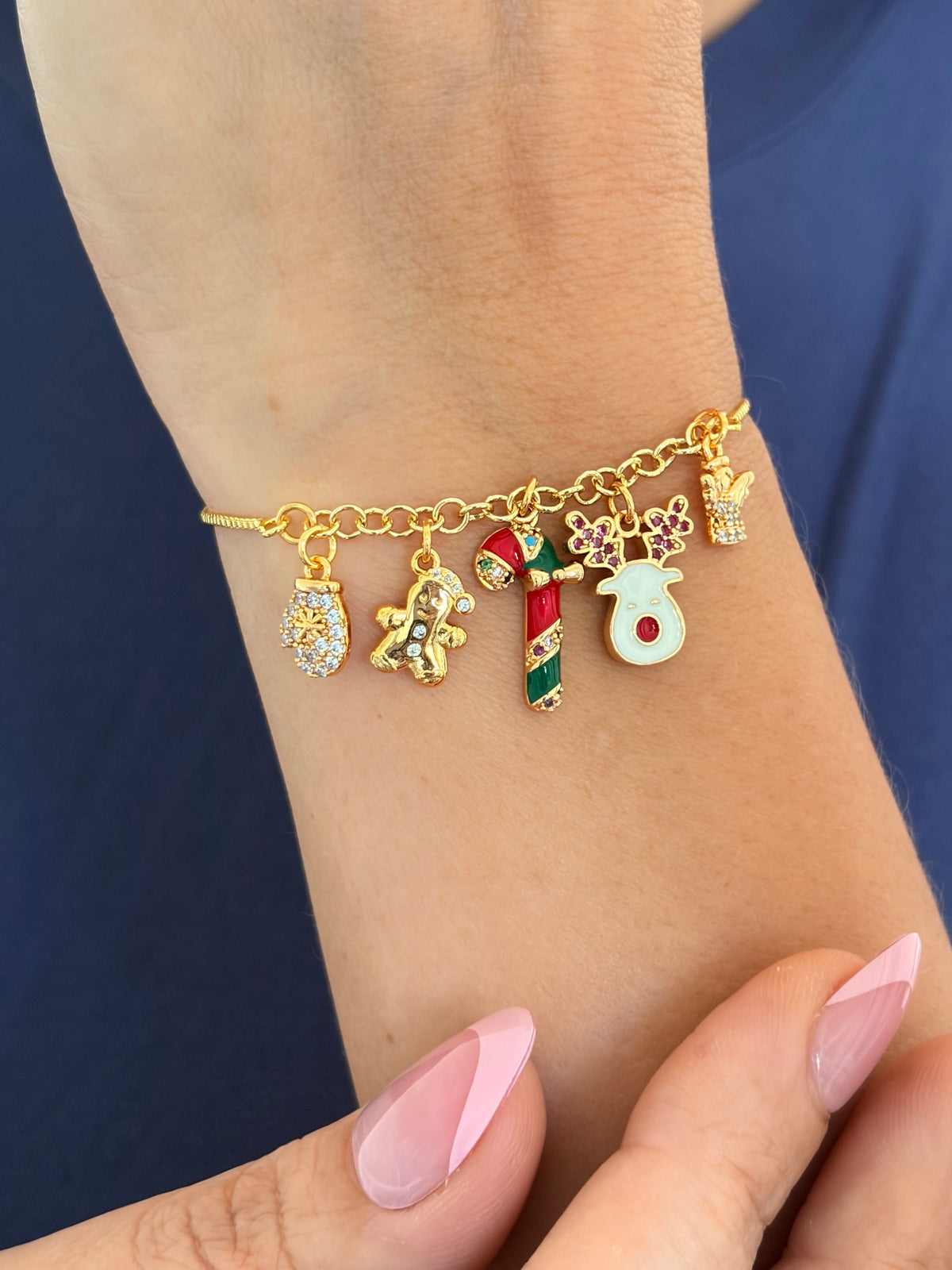 Christmas bracelet with slider chain
