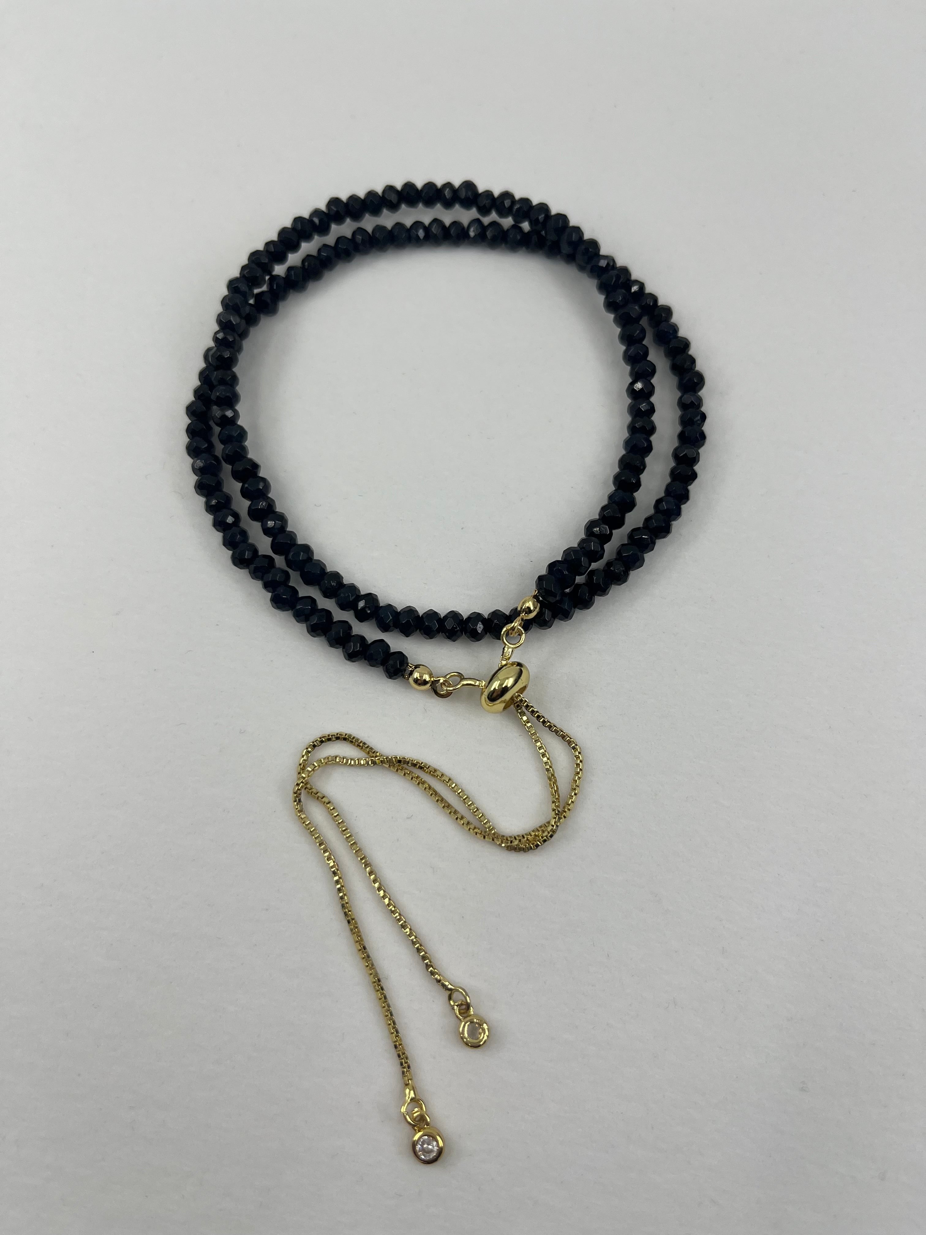 Set: Natural Malaysia Jade Y-Necklace & Earrings, Dark Blue