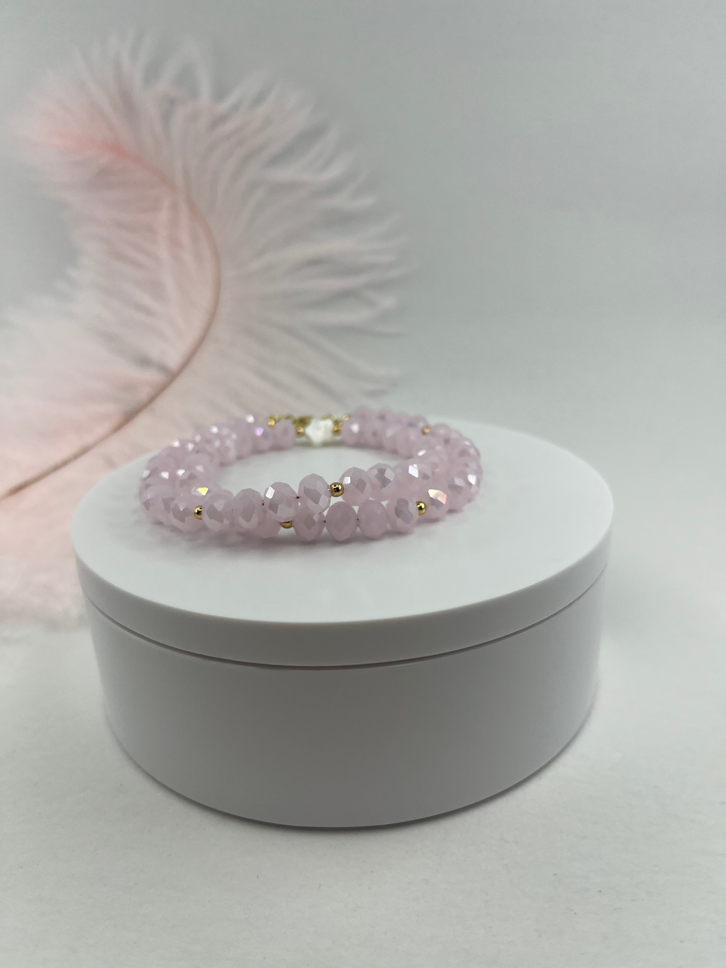 Pink Crystal Choker Necklace – 18K Gold Plated clasp