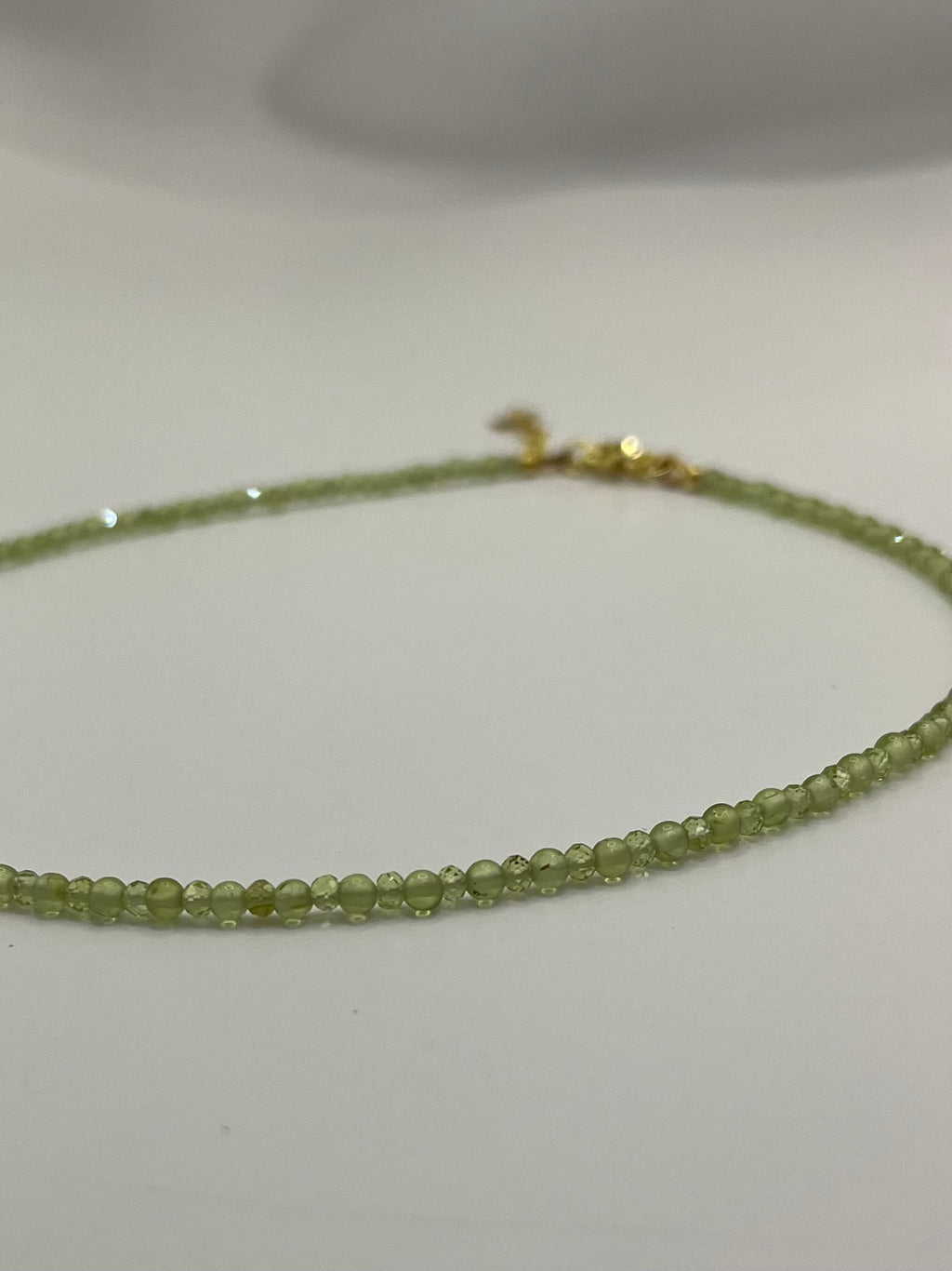 Peridot Necklace: 18K Gold Plated clasp