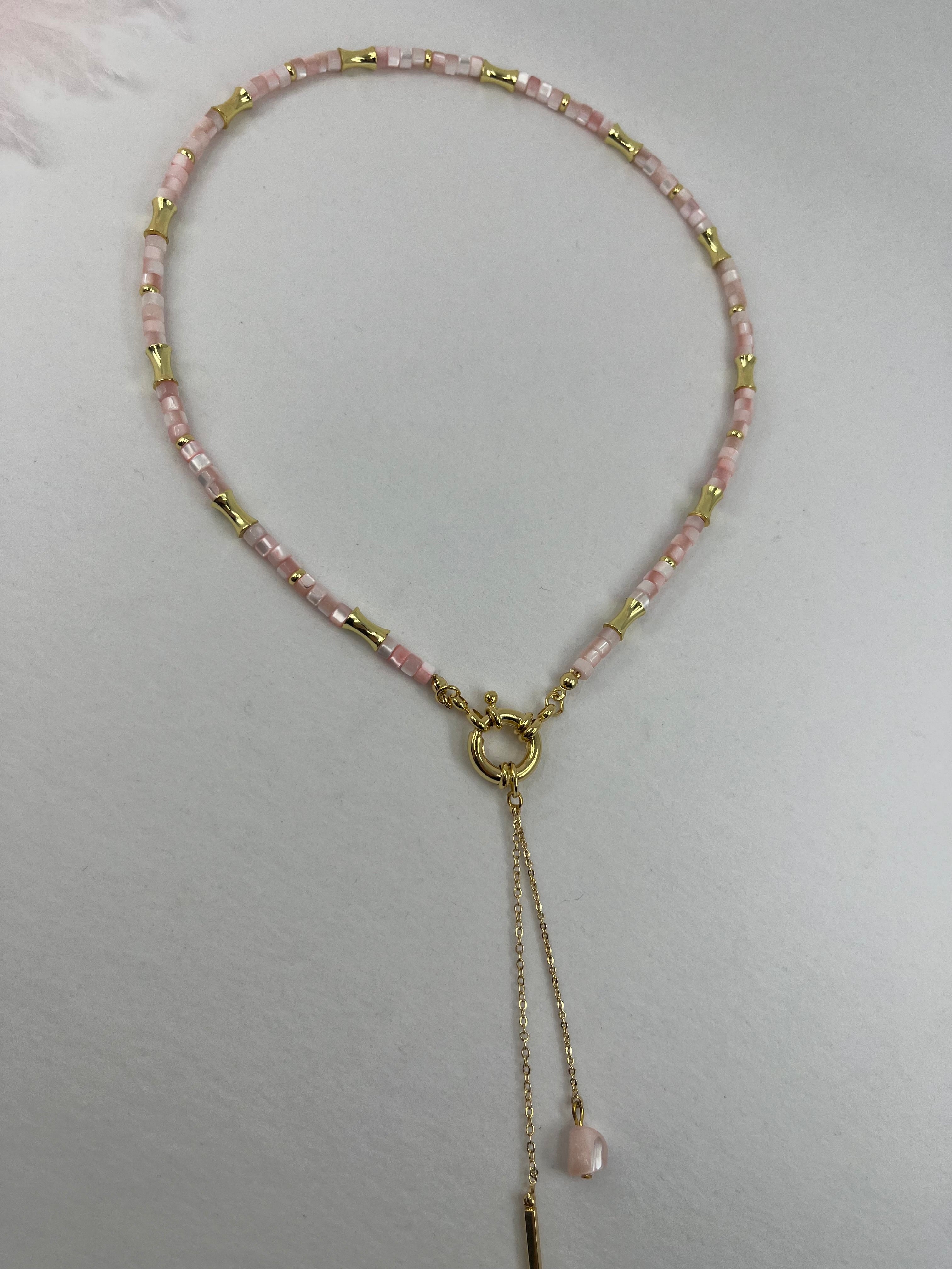 Pink Shell Y-Necklace
