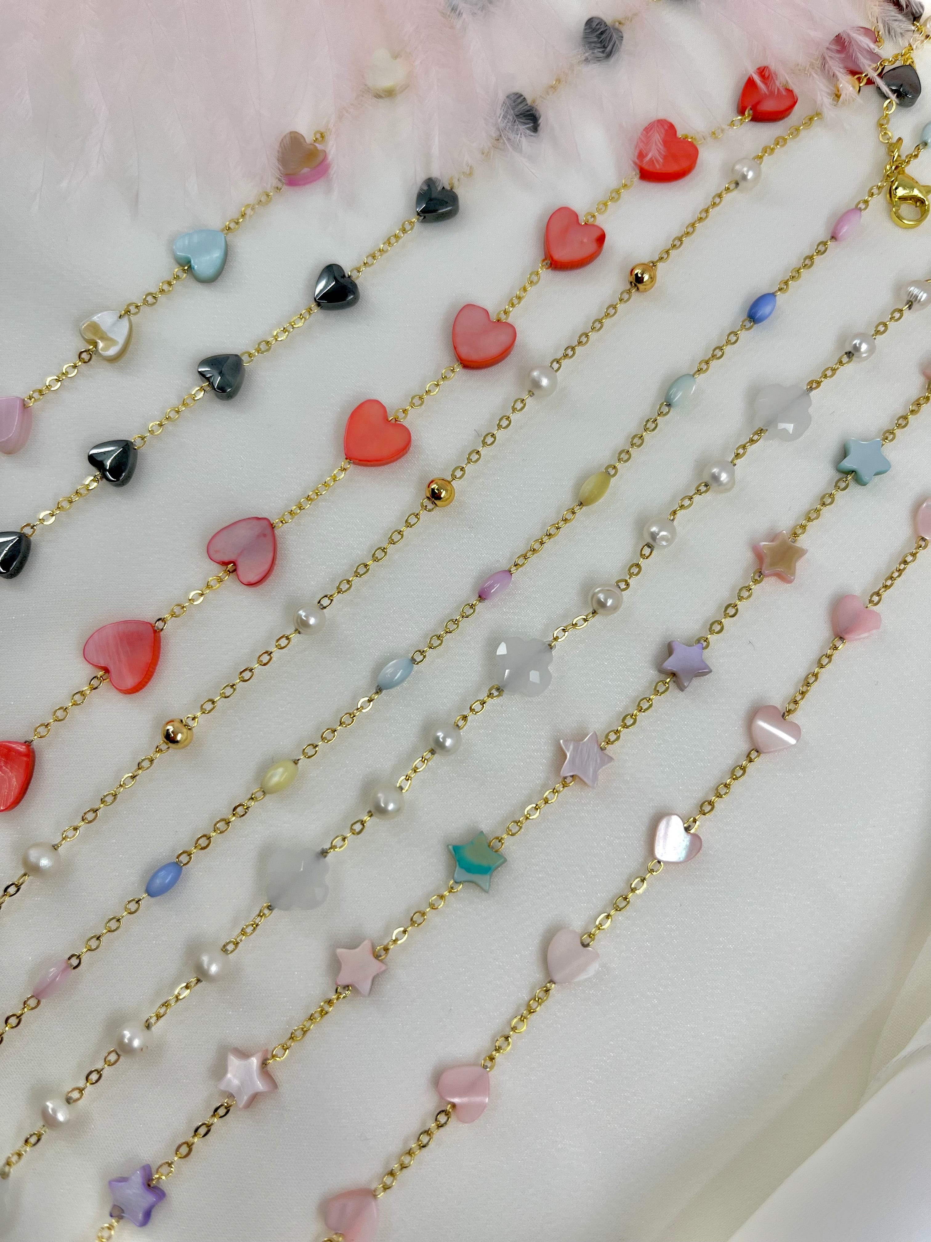 Natural Shell and Pearl Choker Necklace