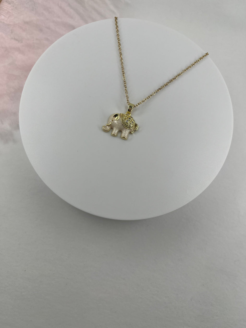 Elephant choker necklace, 18k gold plated