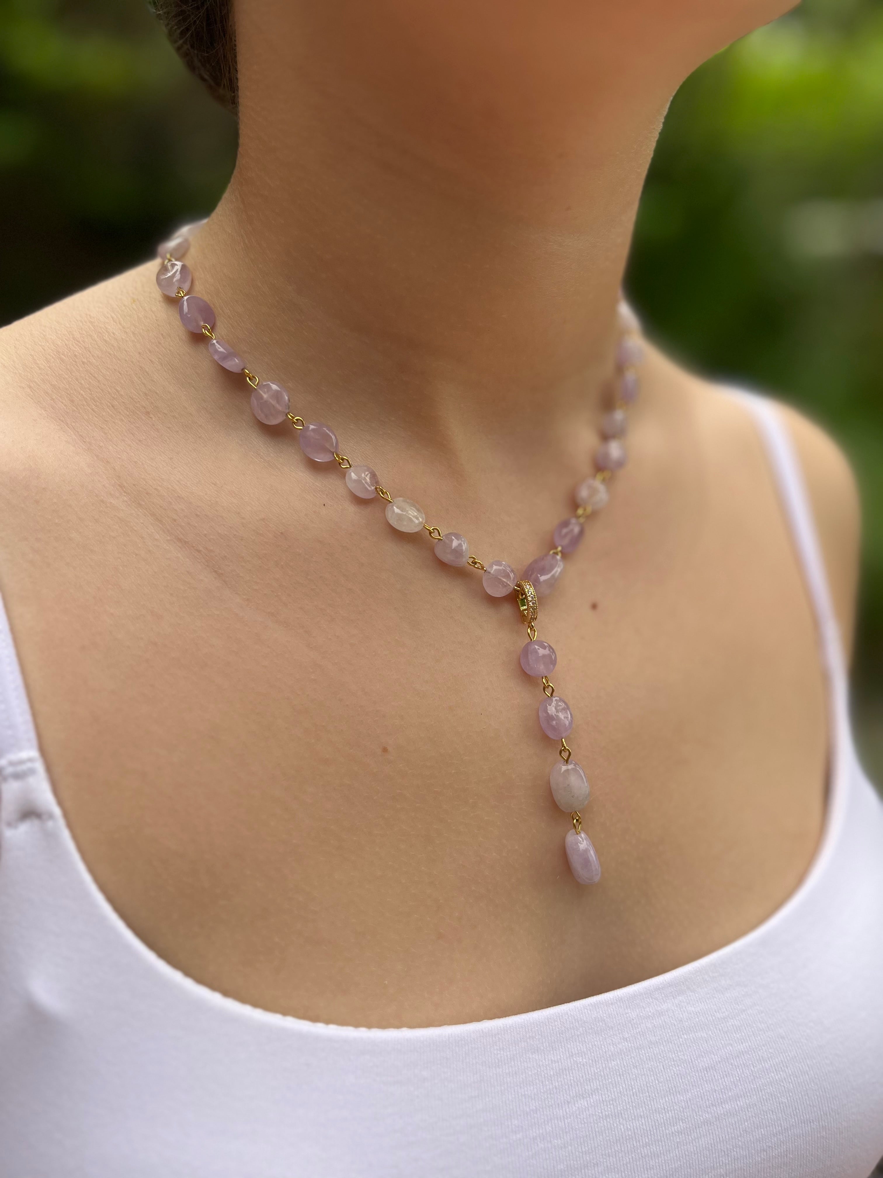 Amethyst 3-in-1 Necklace – Convertible Design, light lilac