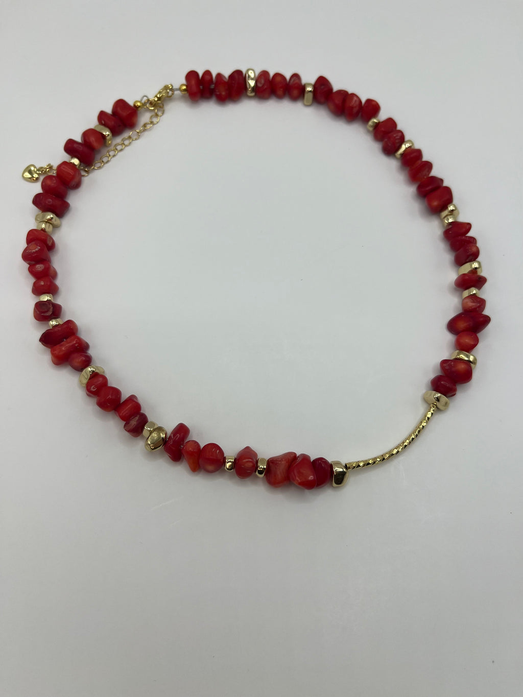 Natural Shell Bead Necklace with 24K Gold-Plated Tube – 4 Colors