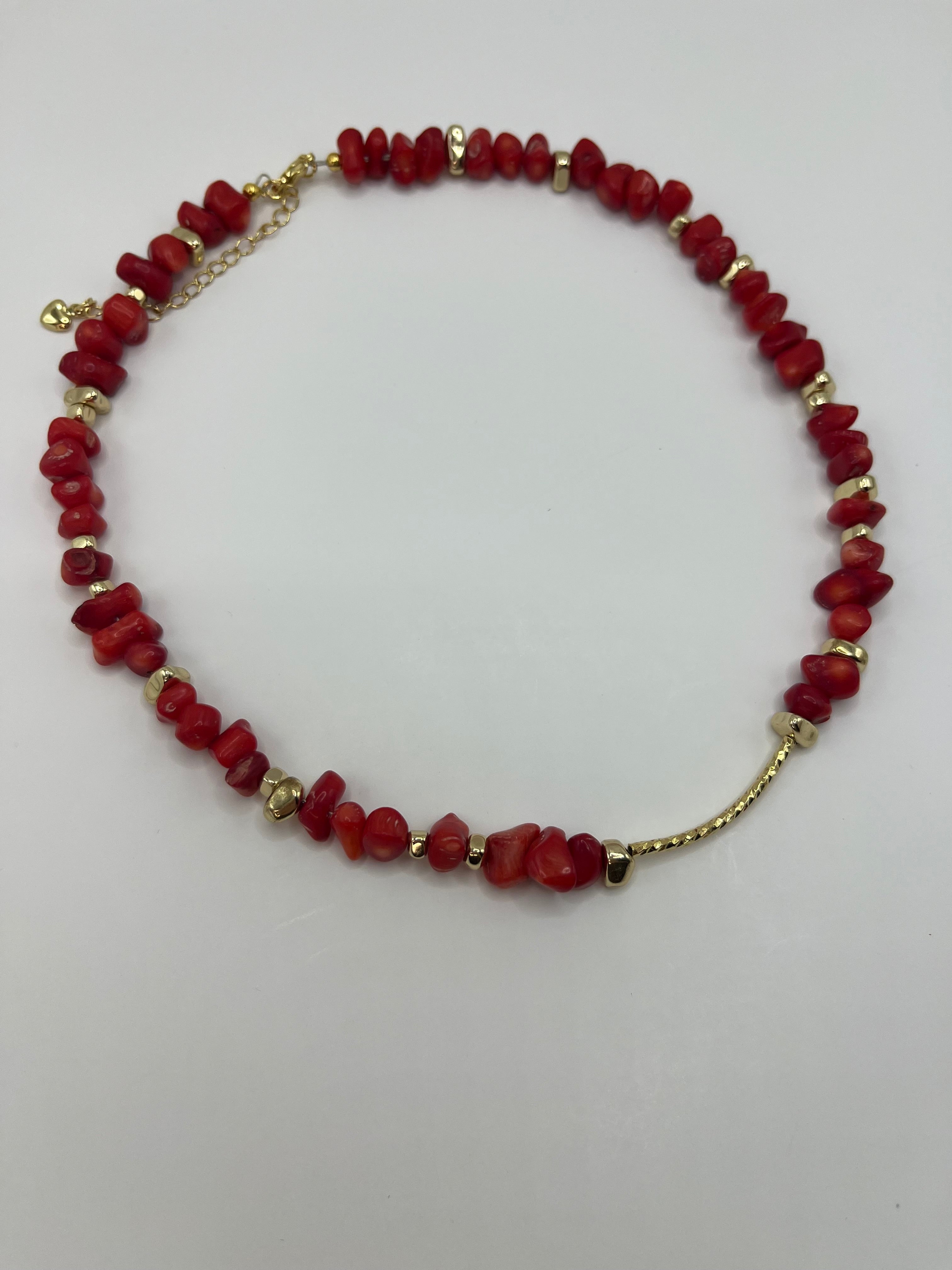 Natural Shell Bead Necklace with 24K Gold-Plated Tube – 4 Colors