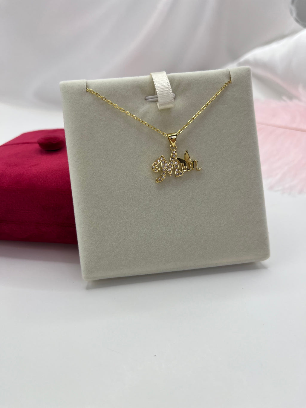 Mothers Necklace, pendant  Real 18K Gold Plated