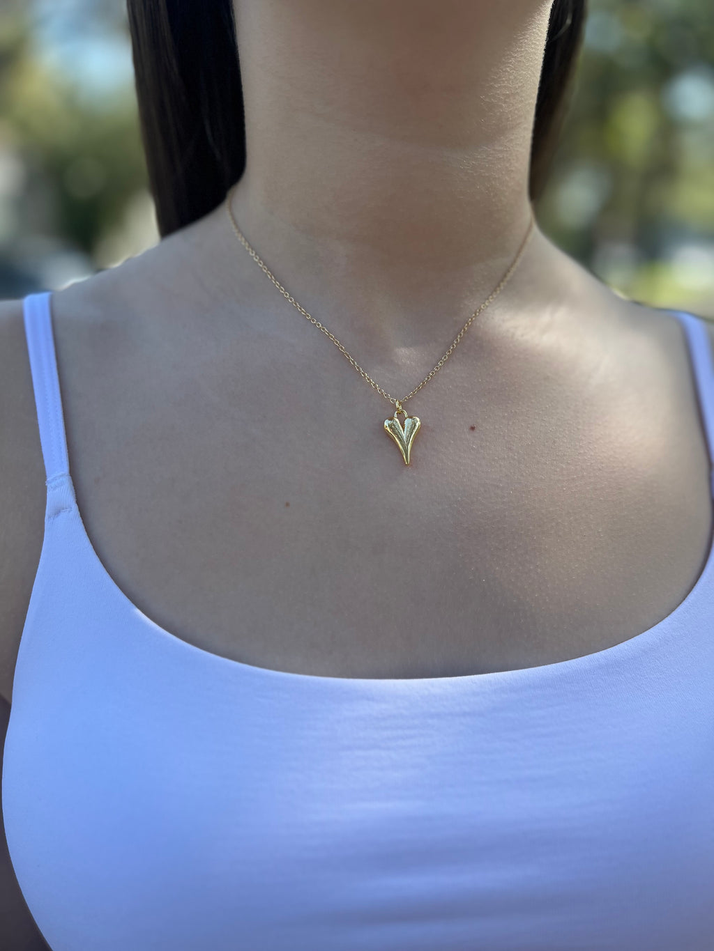 Heart Necklace, Real 18K Gold Plated