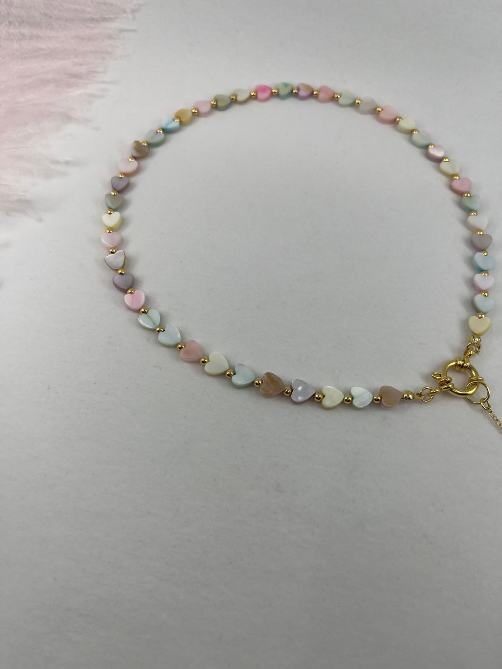 Heart Shell necklace with earrings