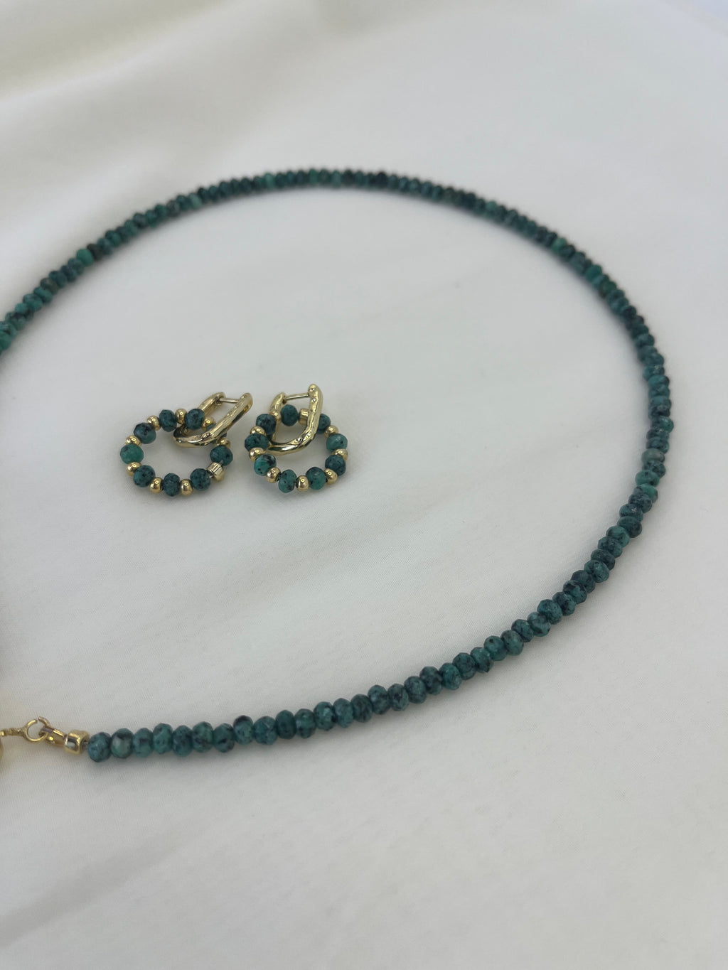 Natural Malaysia Jade Y-Necklace & Earrings Set