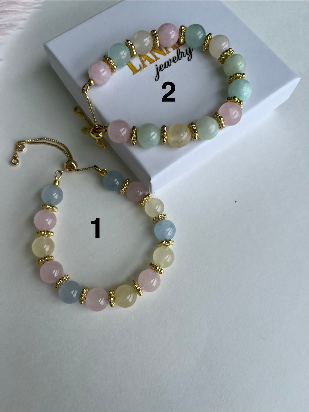 Jade Bracelet with 18K Gold Plated slider