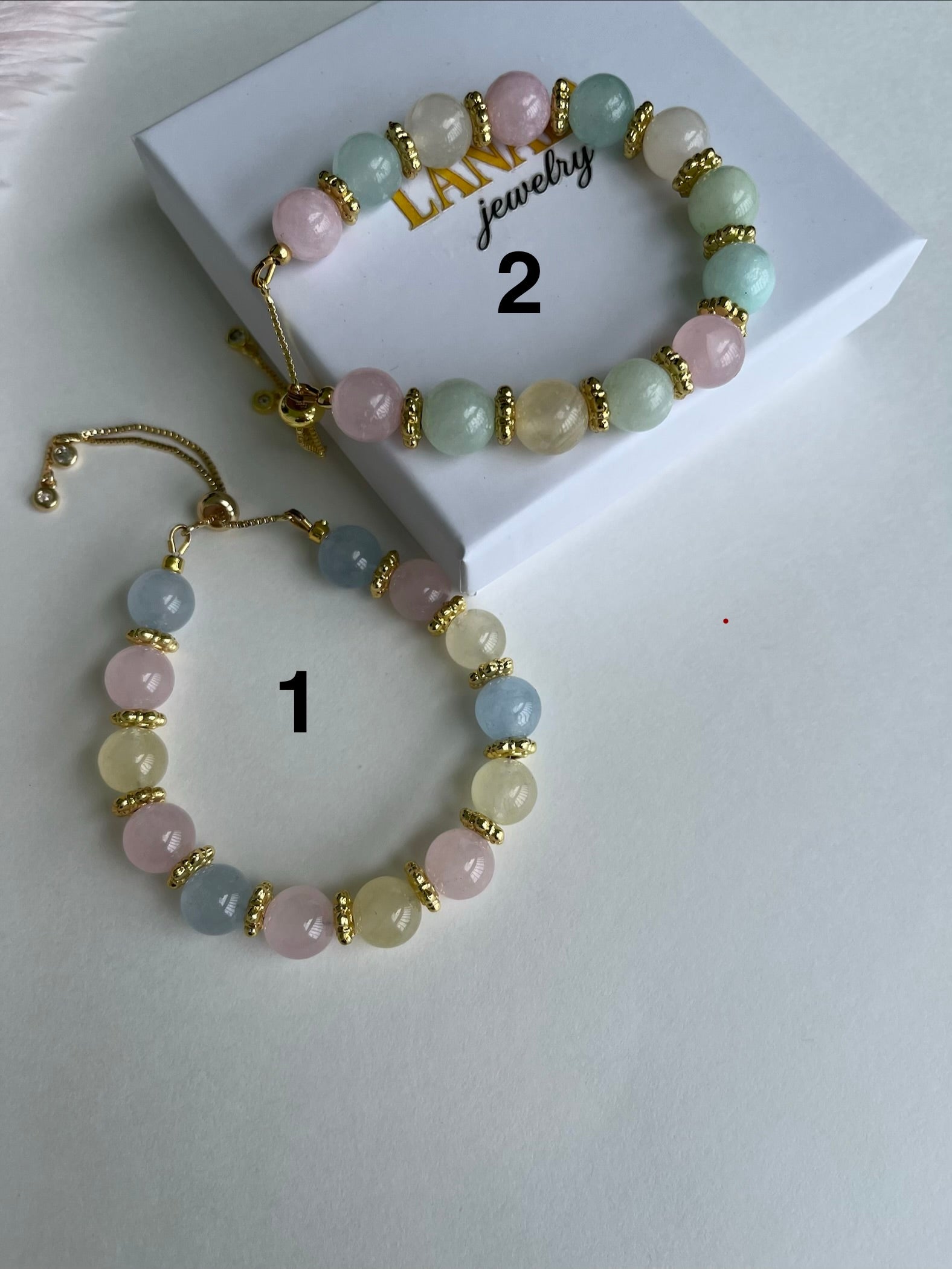 Jade Bracelet with 18K Gold Plated slider
