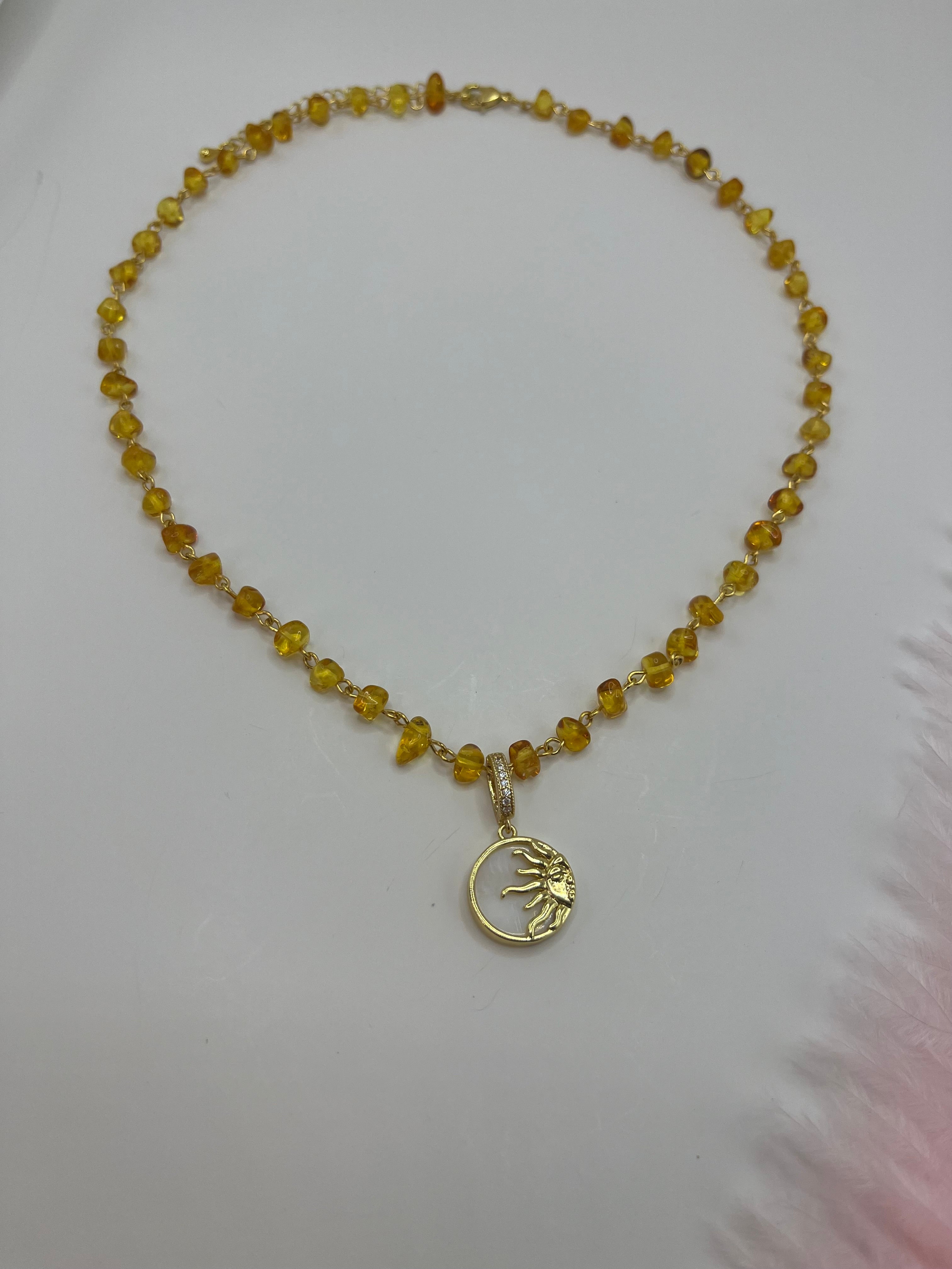 Natural Amber 3-in-1 Necklace – Convertible Design