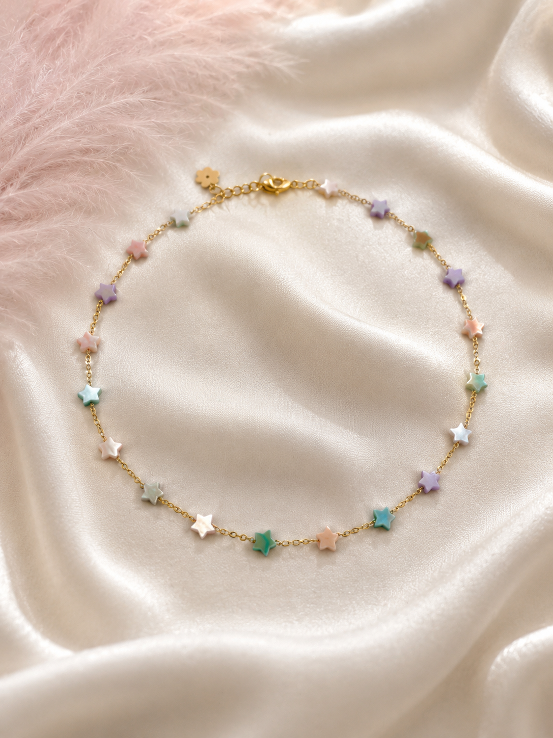 Natural Shell and Pearl Choker Necklace