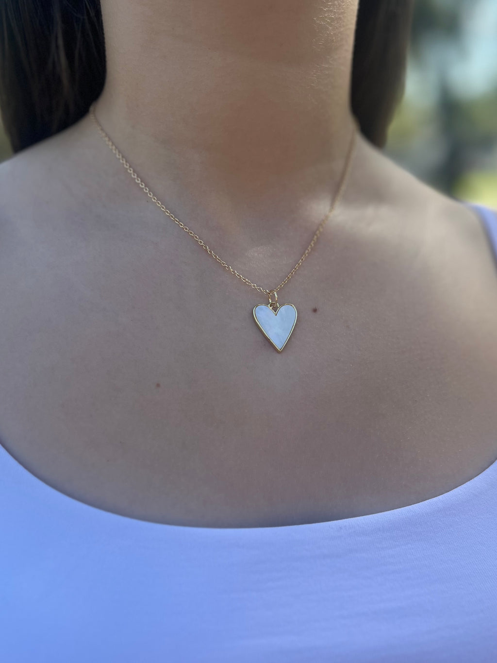 Heart Shell Necklace, Real 16K Gold Plated
