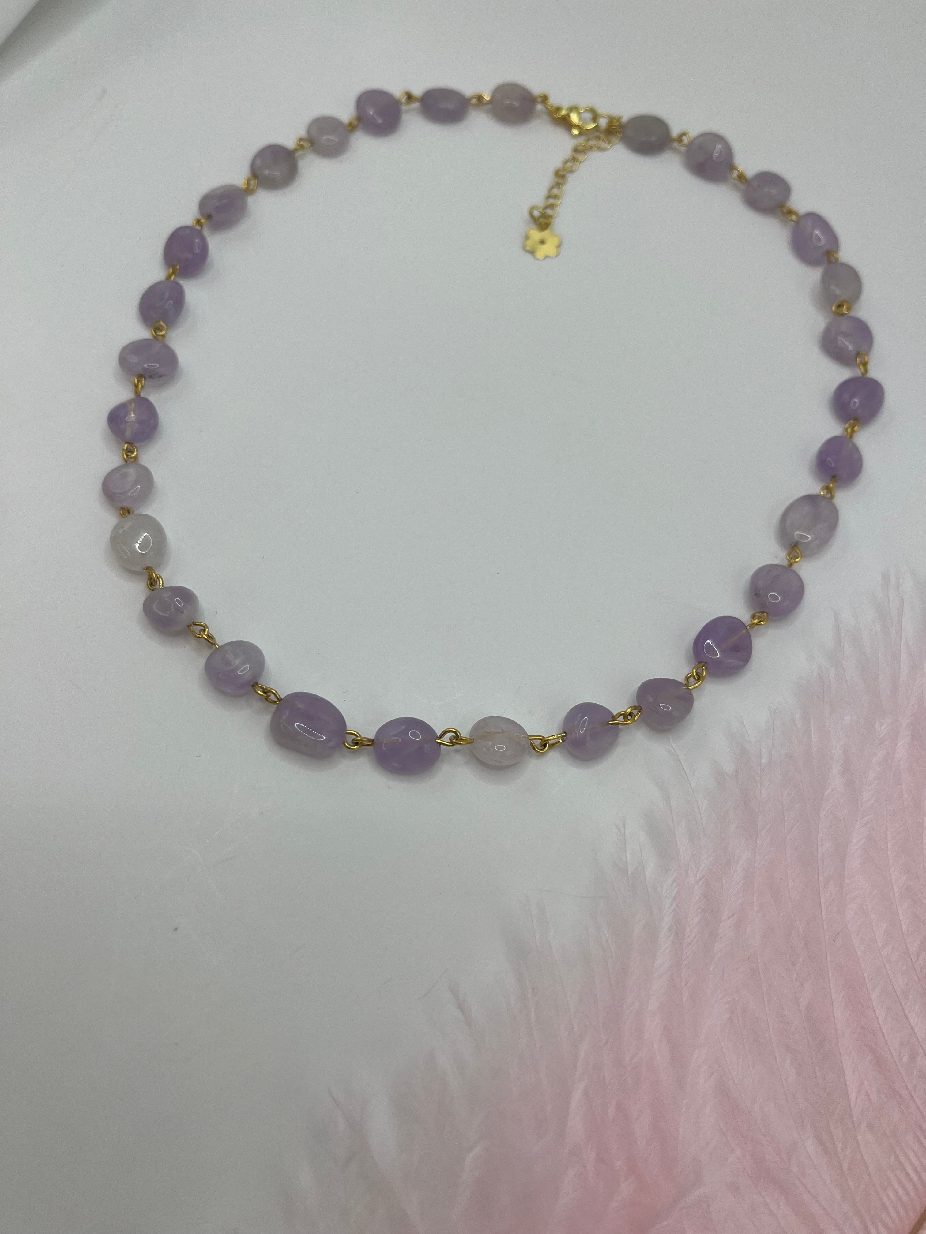 Amethyst 3-in-1 Necklace – Convertible Design, light lilac