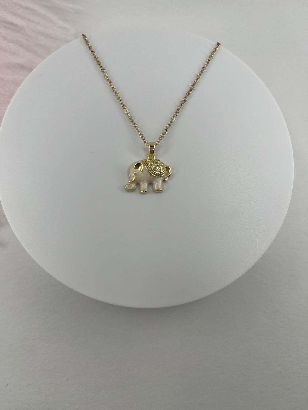 Elephant choker necklace, 18k gold plated