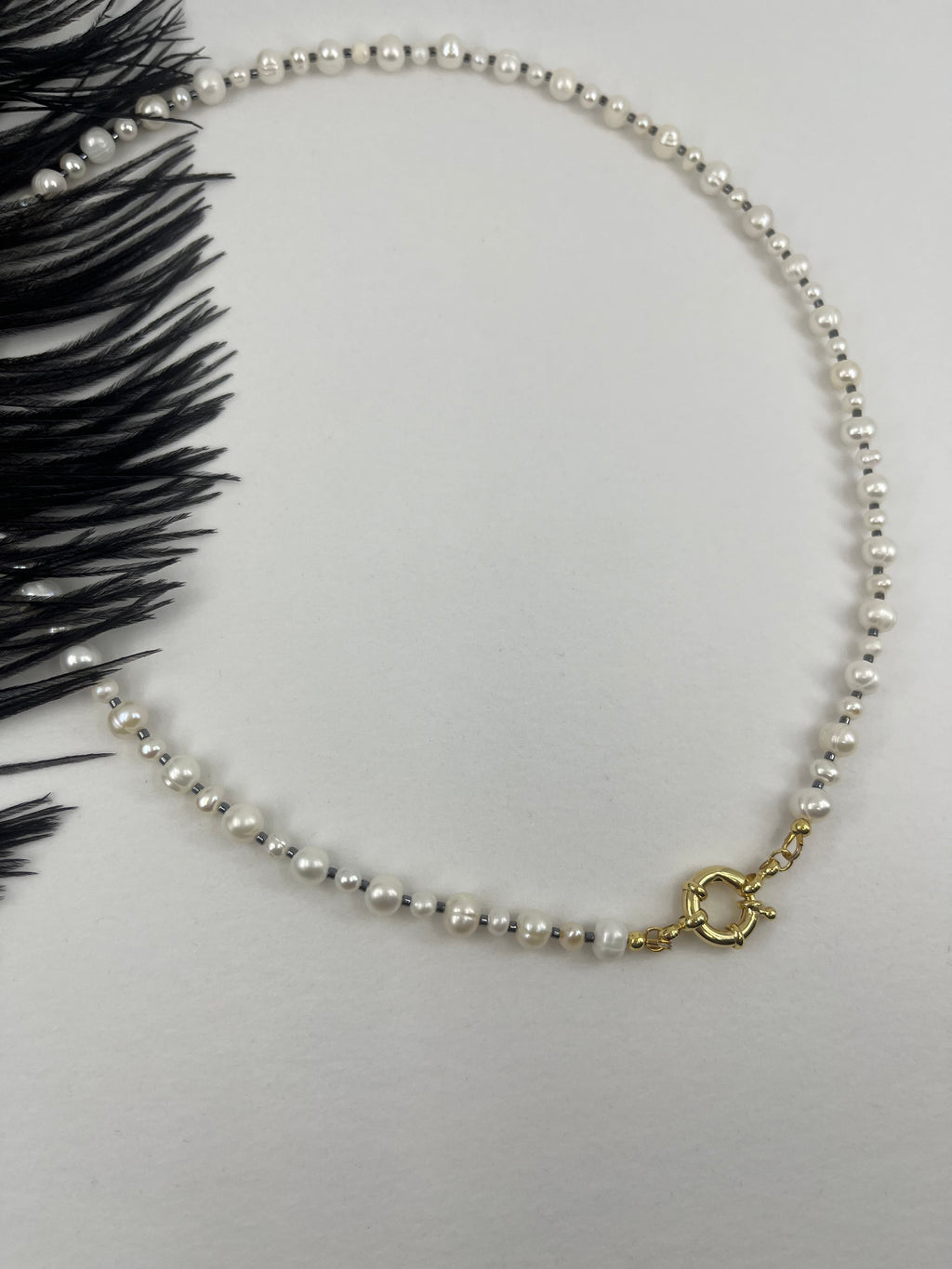 Unisex Freshwater Pearl Necklace – 24k Gold Plated Clasp