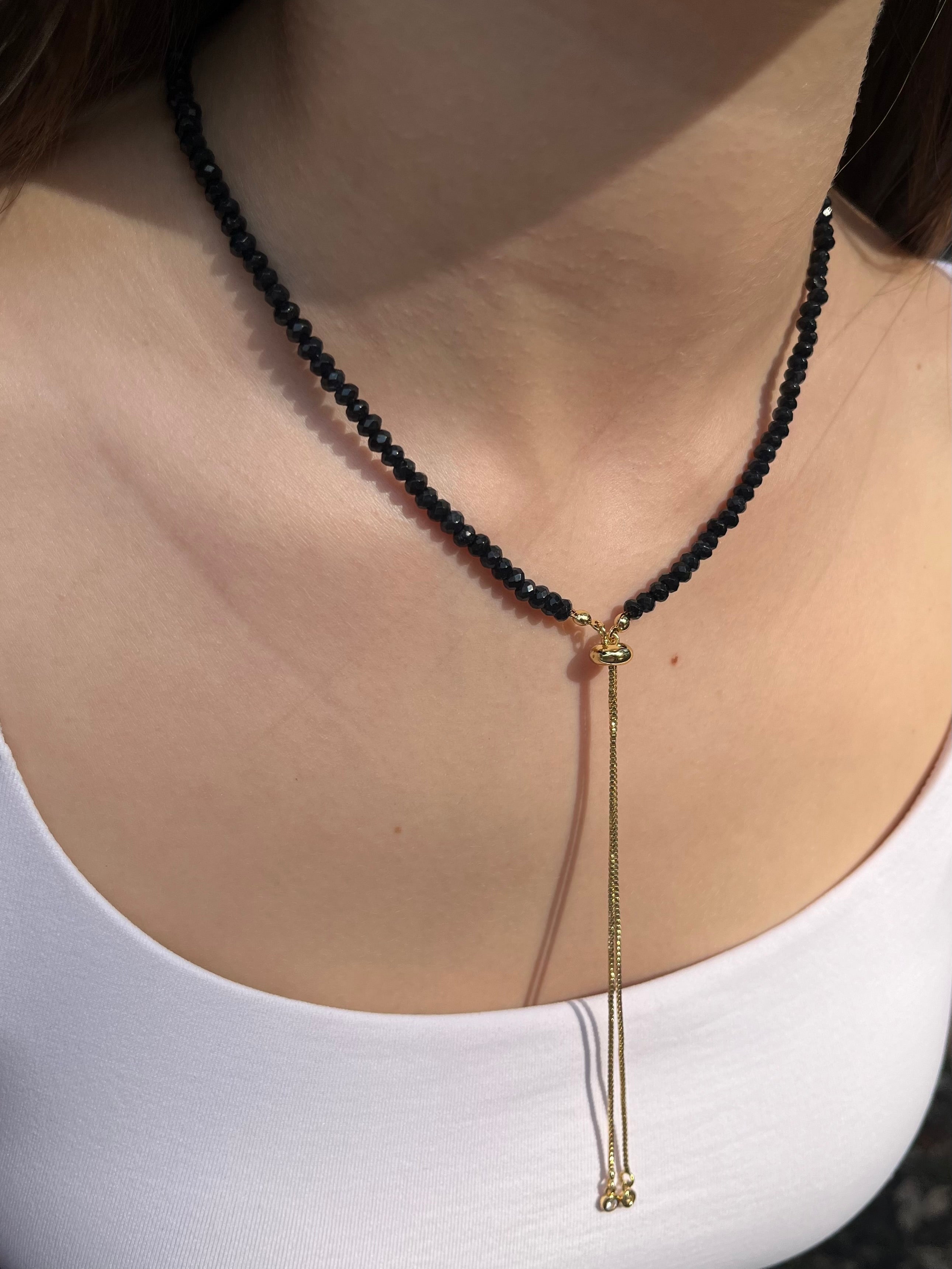 Set: Natural Malaysia Jade Y-Necklace & Earrings, Dark Blue